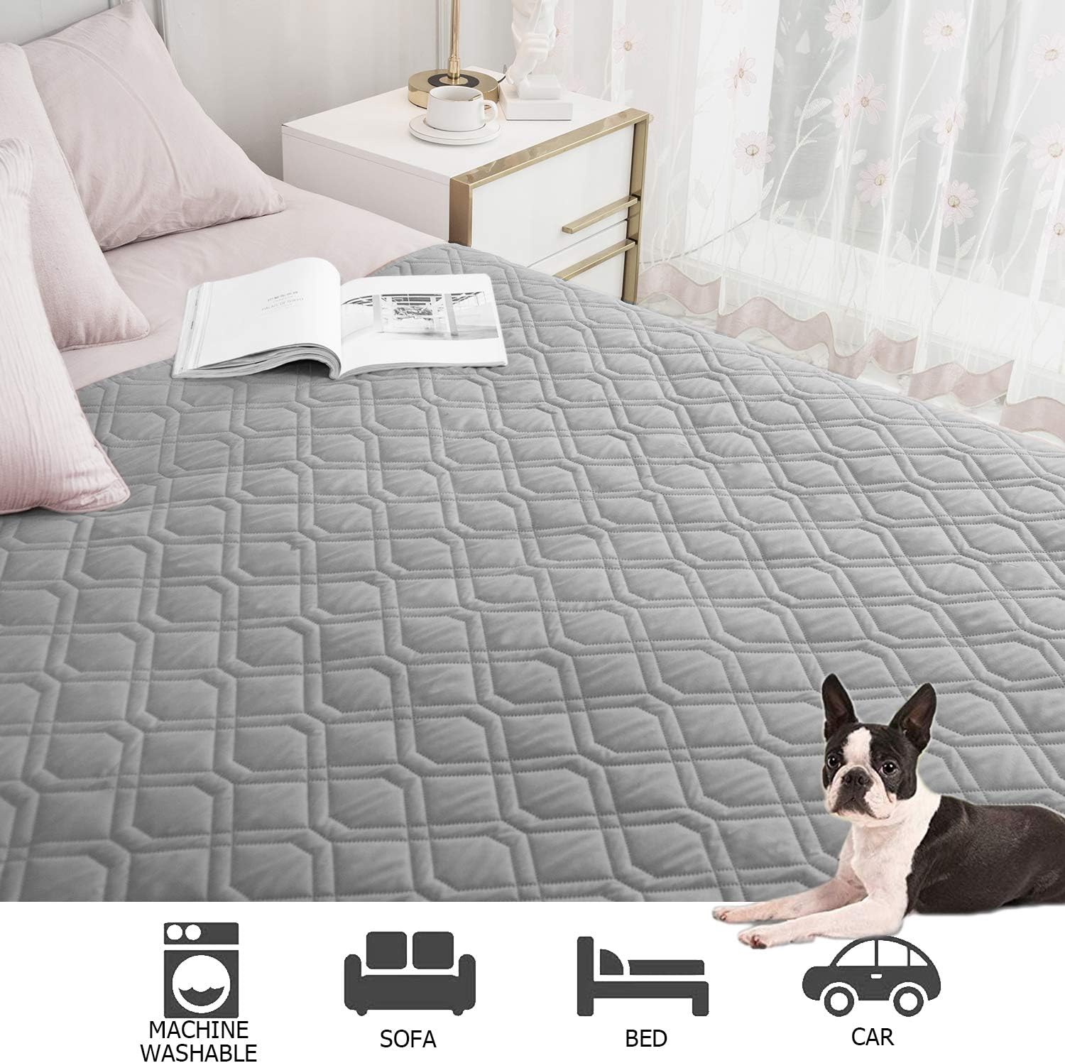 Ameritex Waterproof Dog Bed Cover Pet Blanket for Furniture Bed Couch Sofa Reversible - Pet Explorer