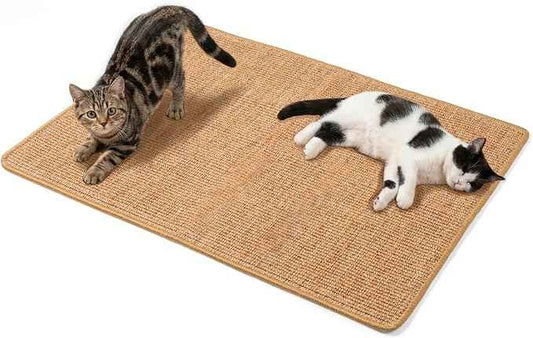Extra Large Cat Scratcher Mat (27.5" x 35.4"), Natural Sisal Cat Scratching Pad for Indoor Cats, Mess-Free Cat Scratch Rug & Cardboard Alternative, Couch & Furniture Protector