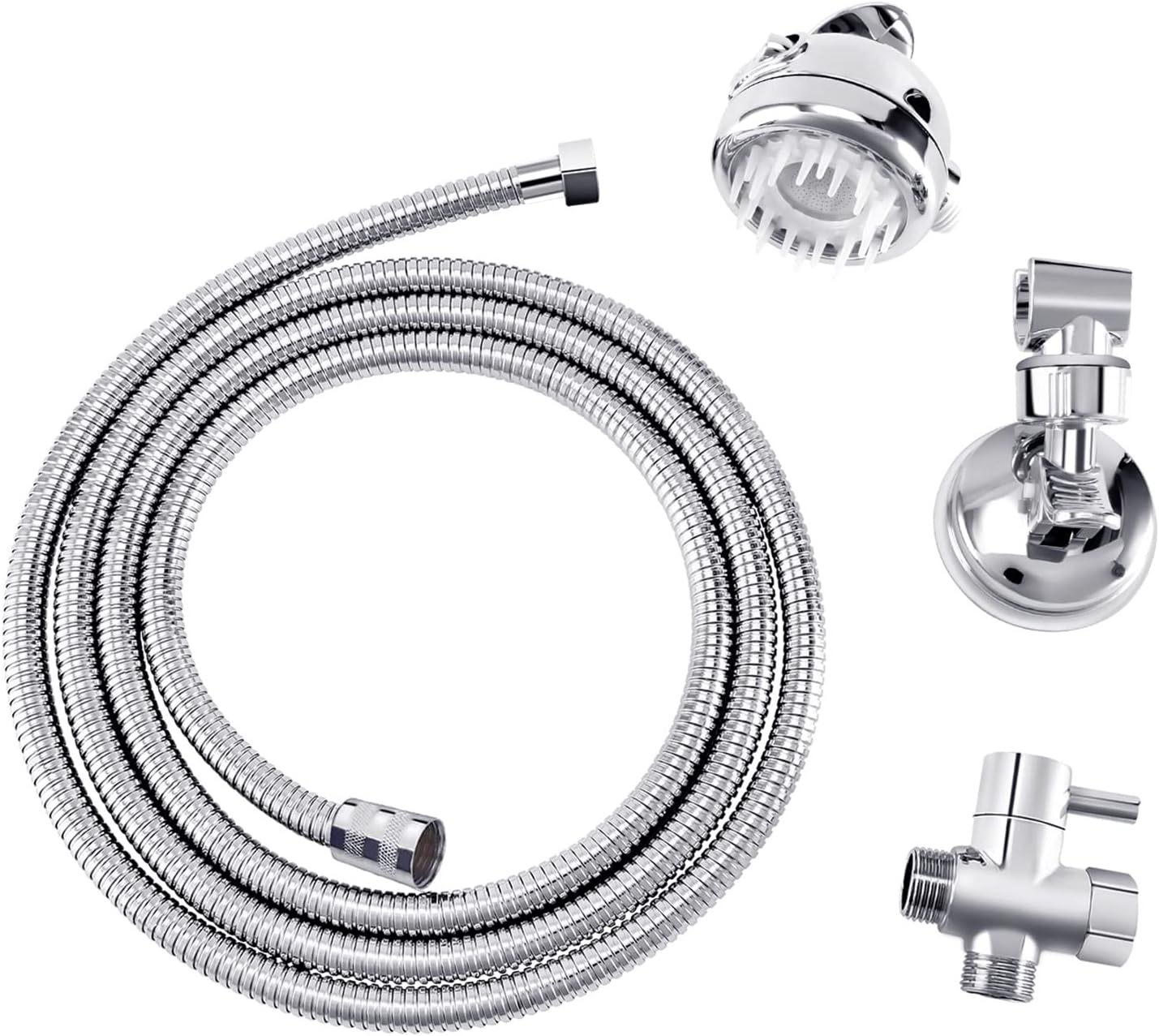 Pet Shower Set with 8.2ft Hose for Bathroom Shower Arm (Suction Holder) - Pet Explorer