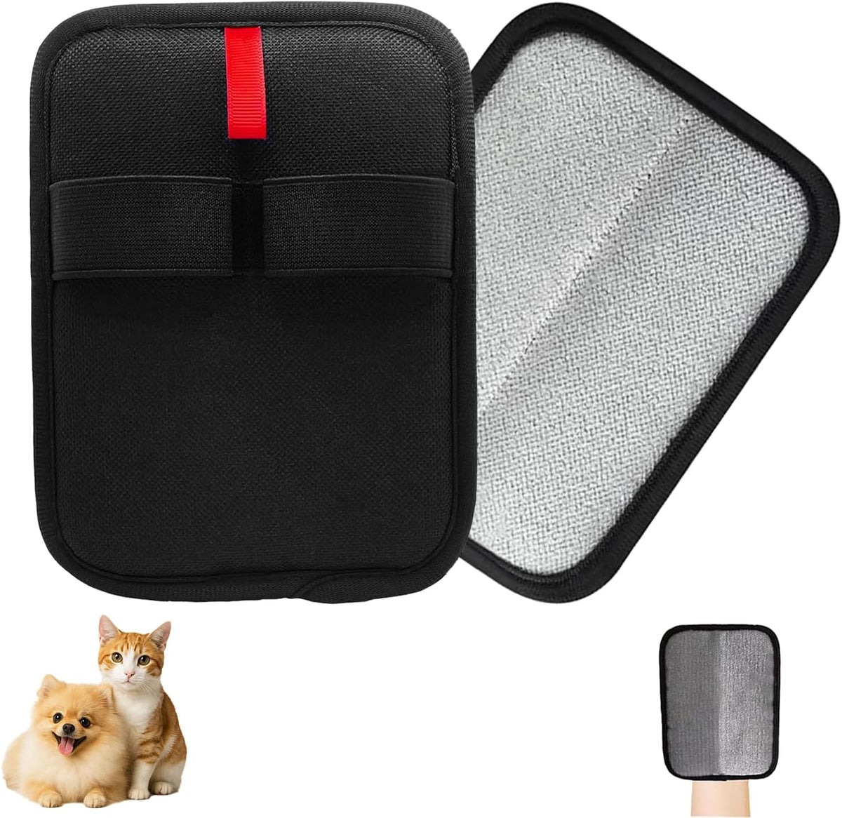 2PCS Electrostatic Pet Hair Removal Gloves,Pet Hair Removal Tool,Reusable Cat & Dog Hair Remover for Carpet,Couch,Furniture,Car Seat,Cat Grooming Gloves