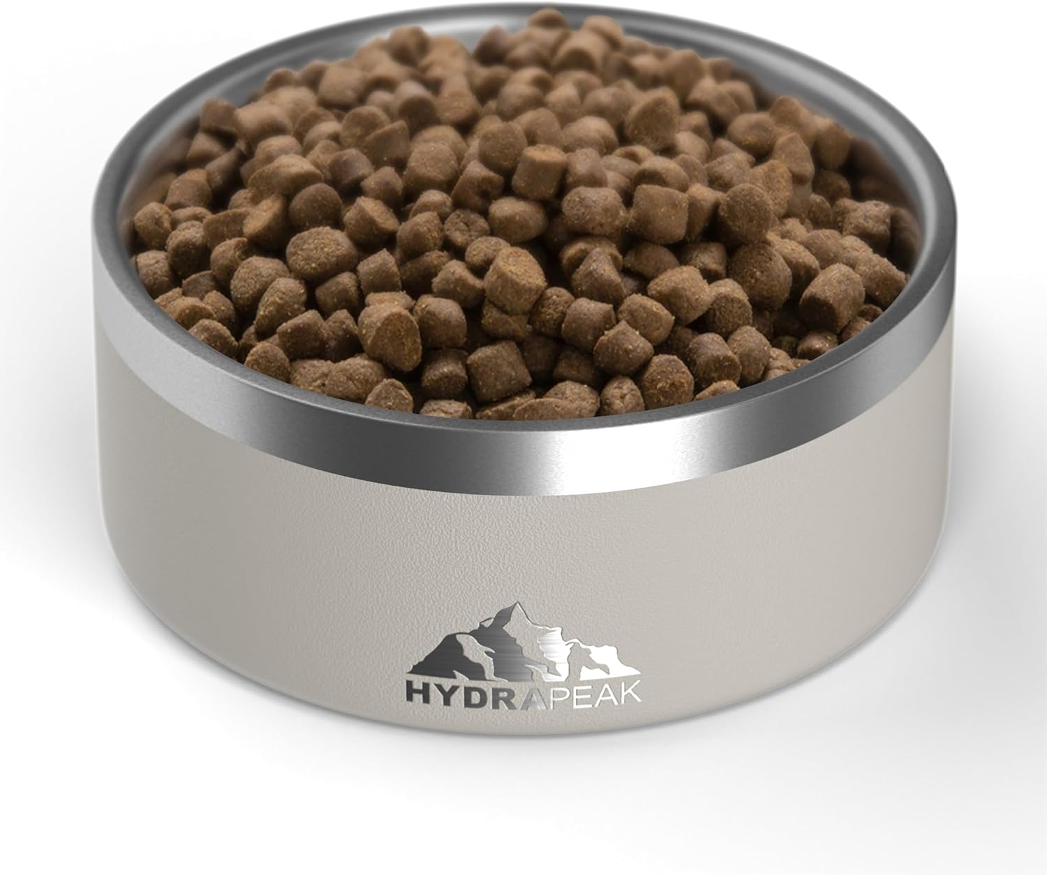 Hydrapeak Dog Bowl; Non Slip Stainless Steel; Water and Food Dish; Large Sized and Small Dogs; 32oz 64oz; Multiple Sizes; 4 Cup | Stone - Pet Explorer