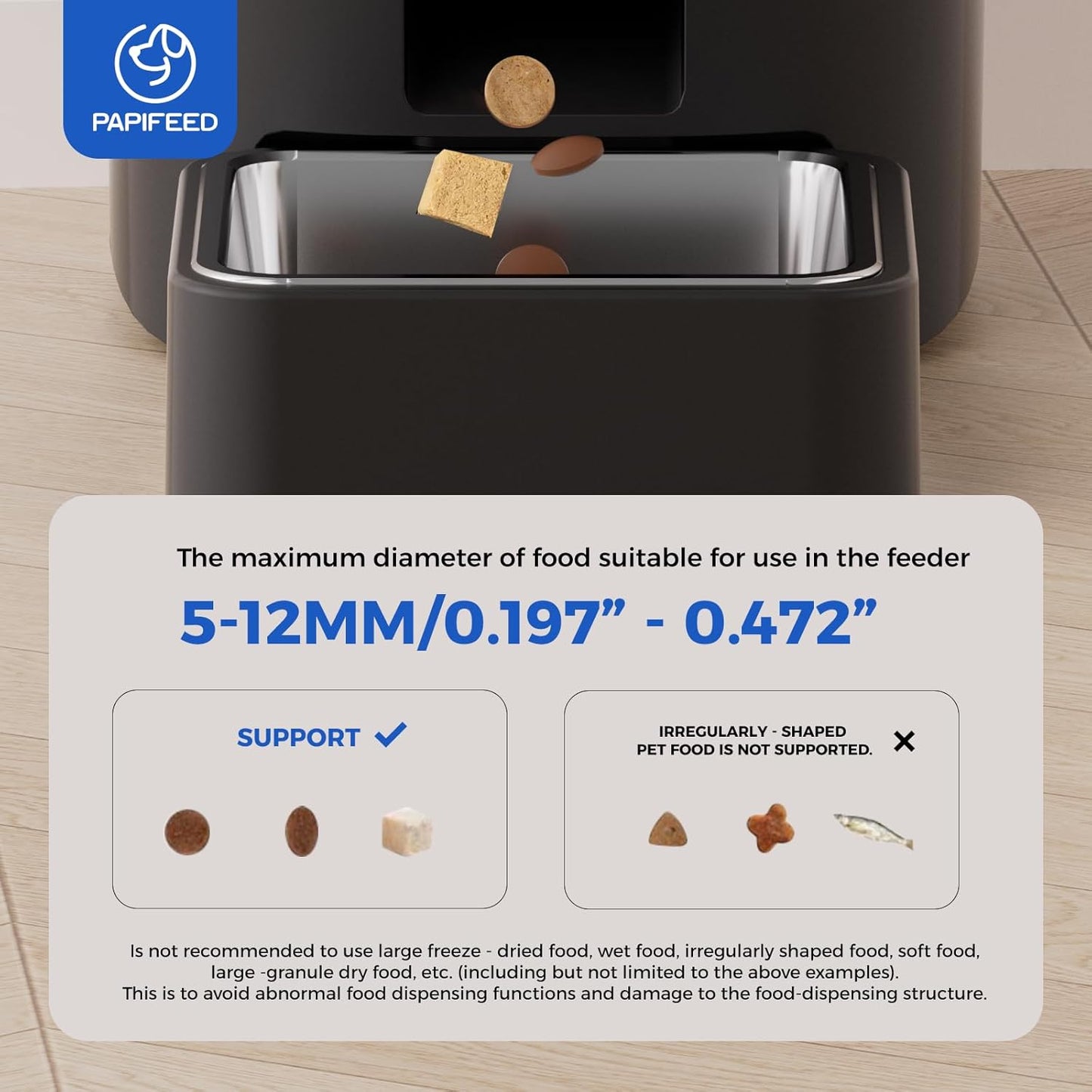 PAPIFEED 2.4G WiFi Automatic Cat Feeder, 6L/25Cup Automatic Pet Feeder with APP Control for Remote Feeding, Detachable for Easy Clean, Cat Food Dispenser with Alexa,1-10 Meals Per Day for Dog, Black - Pet Explorer