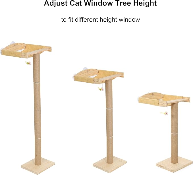 Cat Window Tree Replacement Posts Fit for Different Height Windows