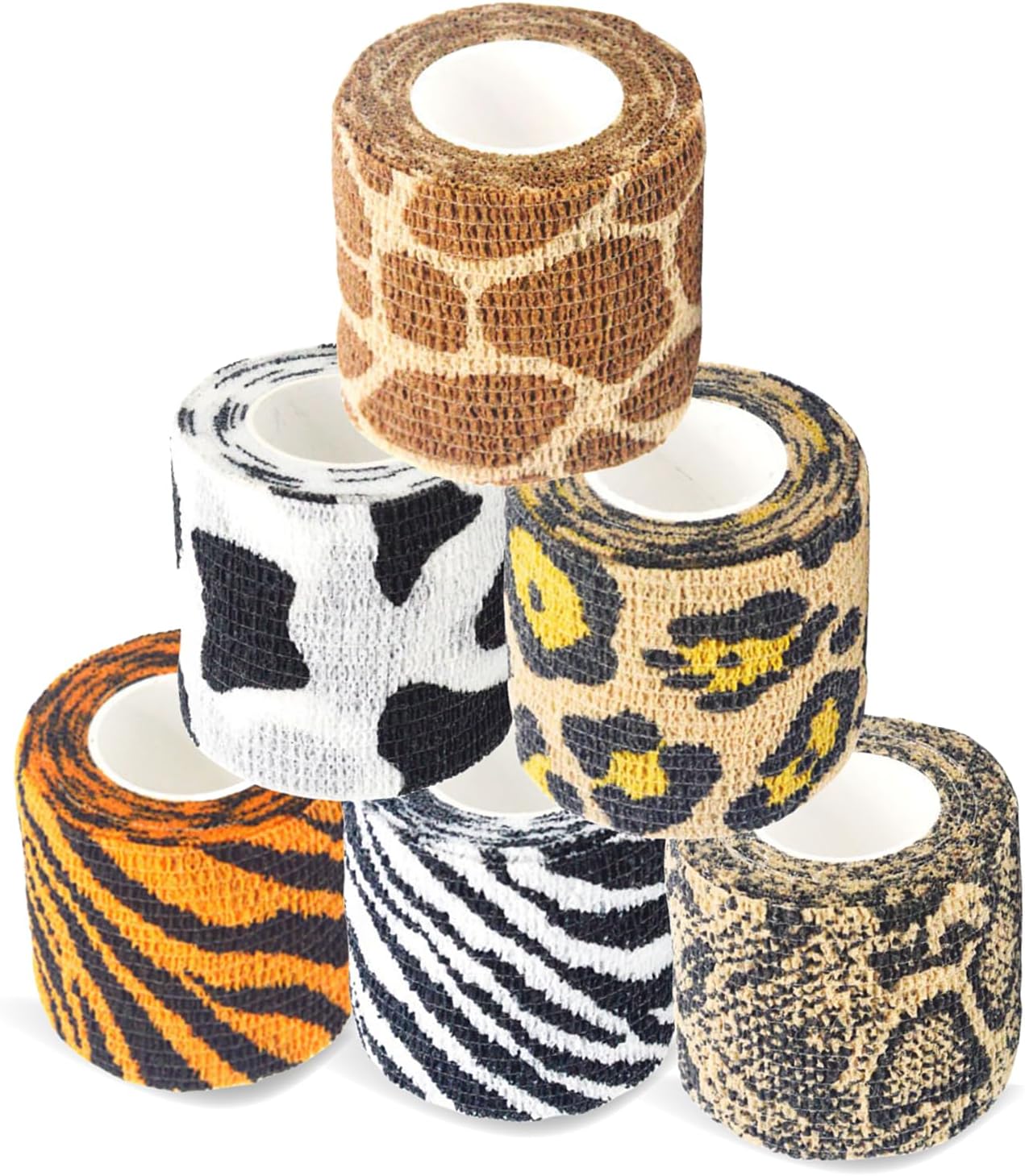 Pet Bandage 6 Rolls, Adhesive Bandage, Self Adhesive Bandage, First Aid Adhesive Gauze, for Horses, Dogs,Cats, Birds, Animals (Animals, 2 Inch (Pack of 6)) - Pet Explorer