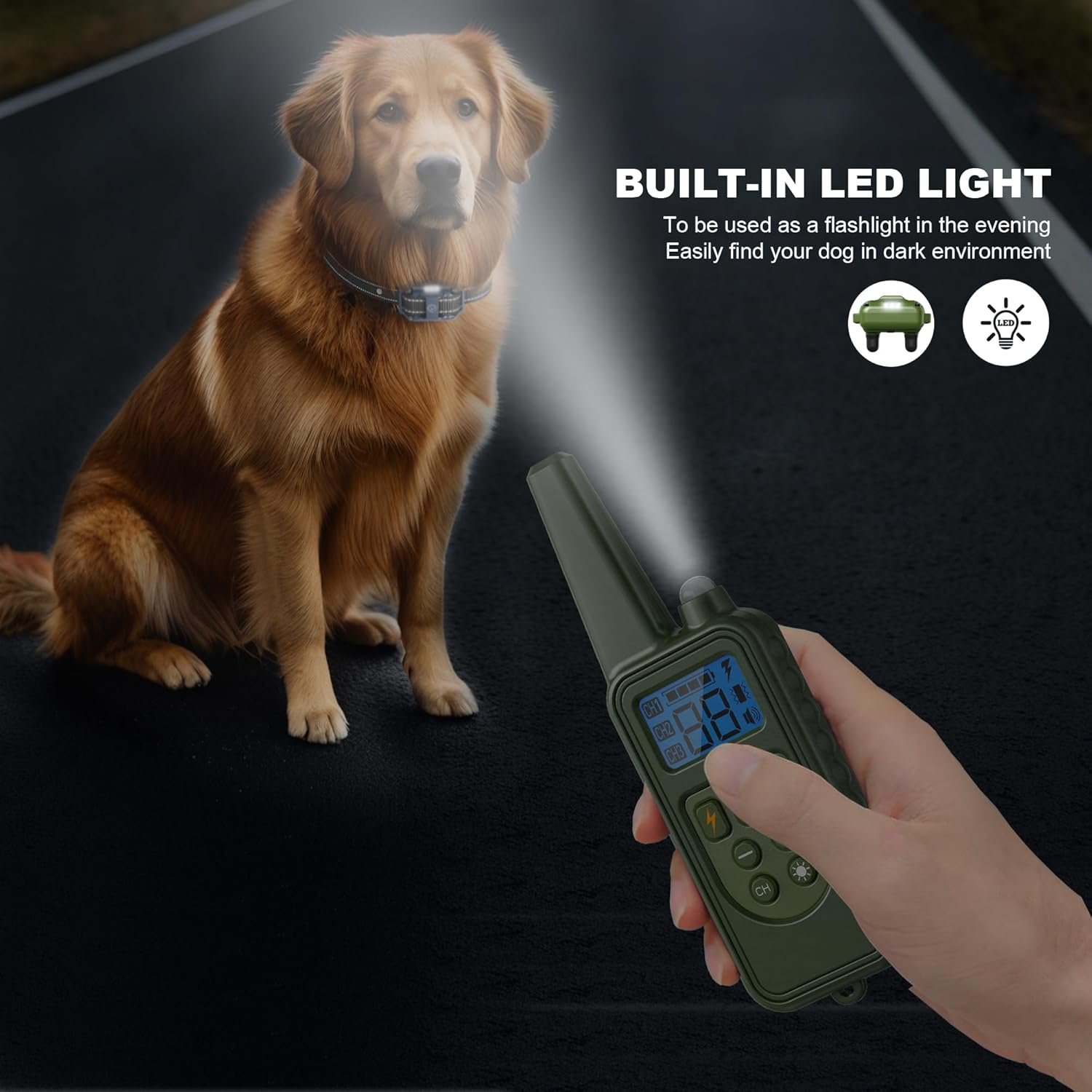 Dog Shock Collar - 2600FT Dog Training Collar with Remote, Rechargeable with 4 Training Modes, IPX7 Waterproof Electronic Dog Collar for All Breeds, Size - Pet Explorer