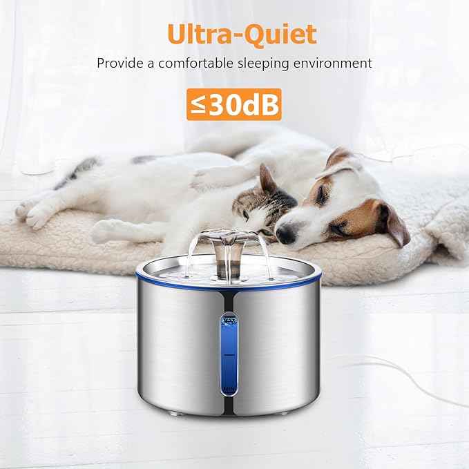 Replacement Pump for Cat Water Fountain Dog Water Dispenser Ultra Quiet Long Lifespan Water Pump, LED Lights