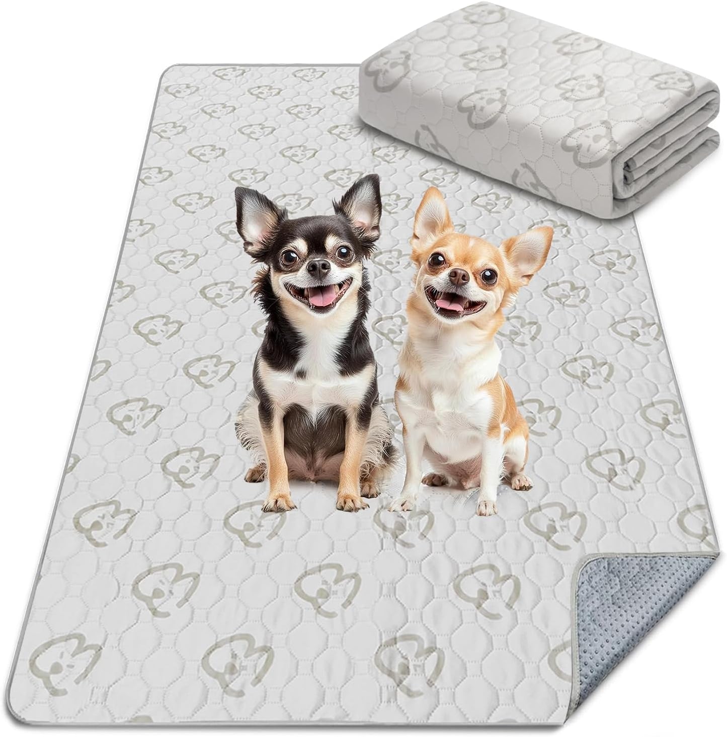 FXW Washable Pee Pads for Dogs, Puppy Pads with Super Absorbent, Specifically Designed for Potty Training, 70" × 30" Rectangle, Khaki, 1 Pack - Pet Explorer