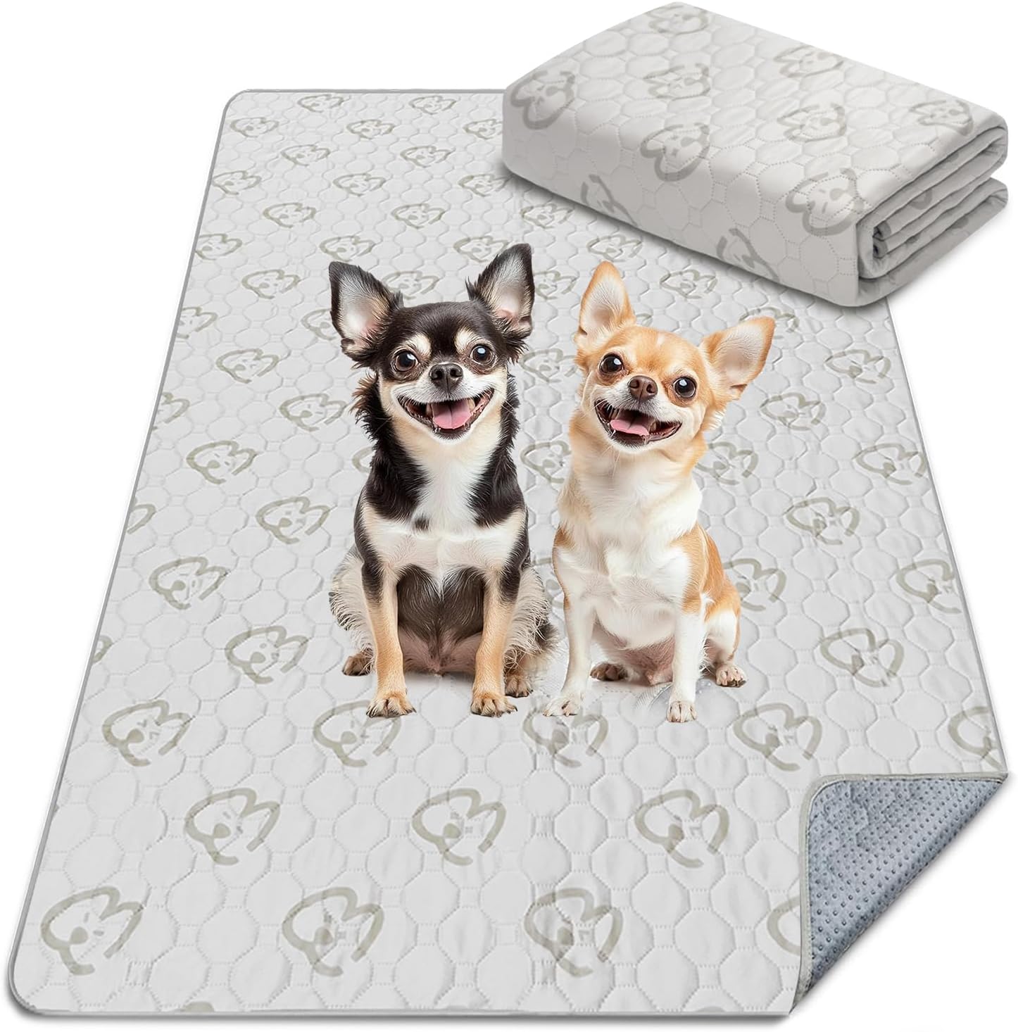 FXW Washable Pee Pads for Dogs, Puppy Pads with Super Absorbent, Specifically Designed for Potty Training, 70" × 30" Rectangle, Khaki, 1 Pack - Pet Explorer