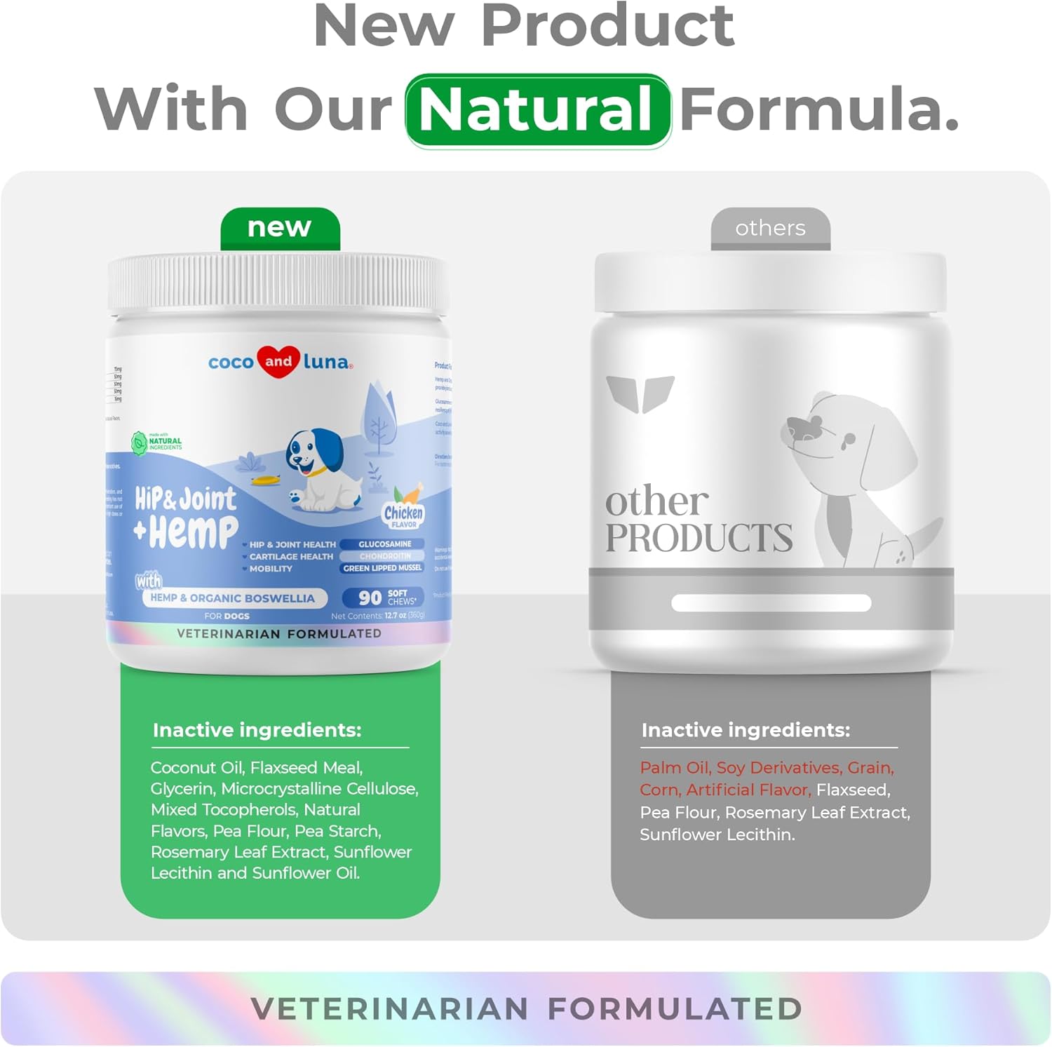 Hemp Hip and Joint Supplement for Dogs - 90 Soft Chews - with Green Lipped Mussel, Glucosamine, Turmeric, Fish Oil, MSM and Yucca Schidigera - Pet Explorer
