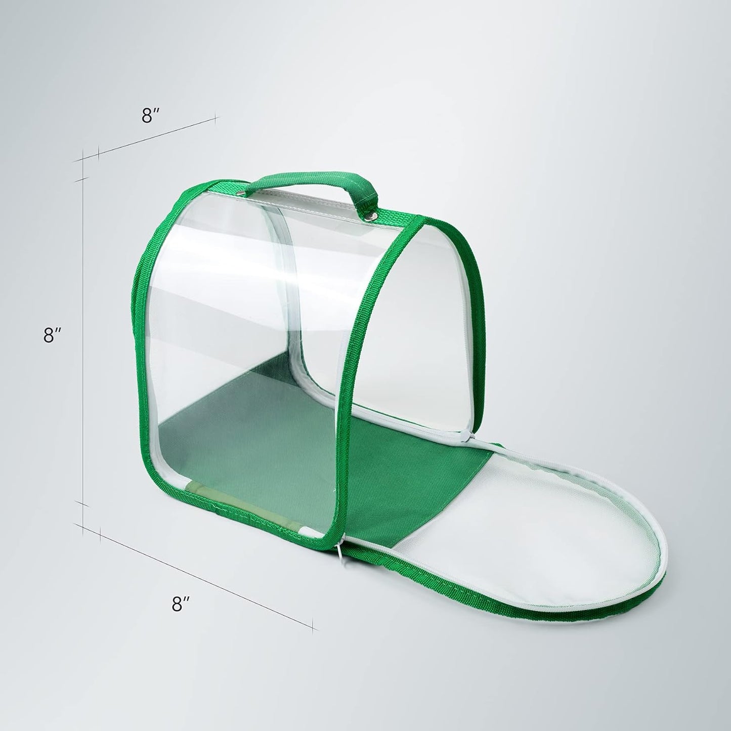 Small Butterfly Habitat, Insect Mesh Cage, Caterpillar Enclosure, Critter Cage, Bug Terrarium Portable Carry Handle Easy to Observe 8 x 8 x 8 Inches - Pet Explorer