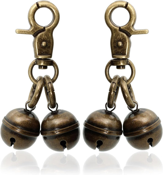 Copper Bells for Dog Collars with Snap Clips - Made of Pure Copper for Dogs/Cat - Clear Sound & No Rust - Save Birds Wildlife, Know Where Your Pet Christmas Sounds - Pet Explorer