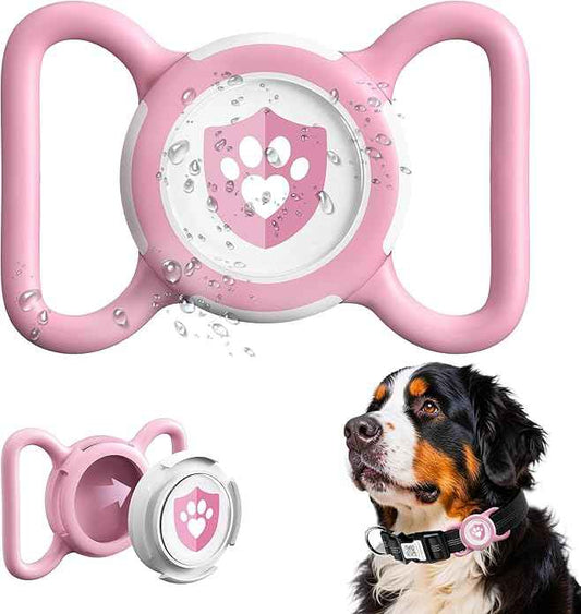Waterproof AirTag Dog Collar Holder for Apple AirTag QR Code
