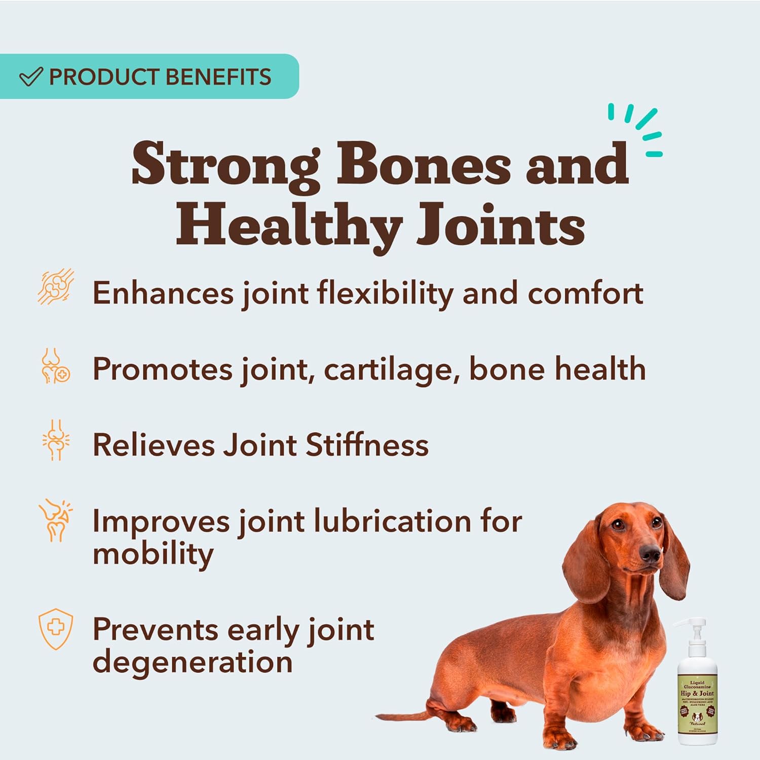 Natural Dog Company Liquid Glucosamine for Dogs, Hip & Joint Oil, Extra Strength Cartilage, Joint Supplement for Dogs, Helps Mobility, Eases Occasional Stiffness, Glucosamine Chondroitin, 32 oz. - Pet Explorer