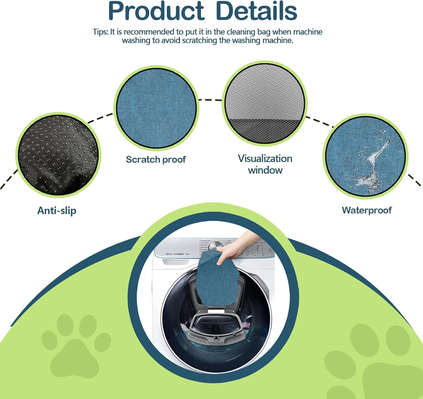 Navy Blue Large Outdoor Cat & Dog Tent - Waterproof, Washable, Indoor/Outdoor, Cave Nest Bed - Pet Explorer