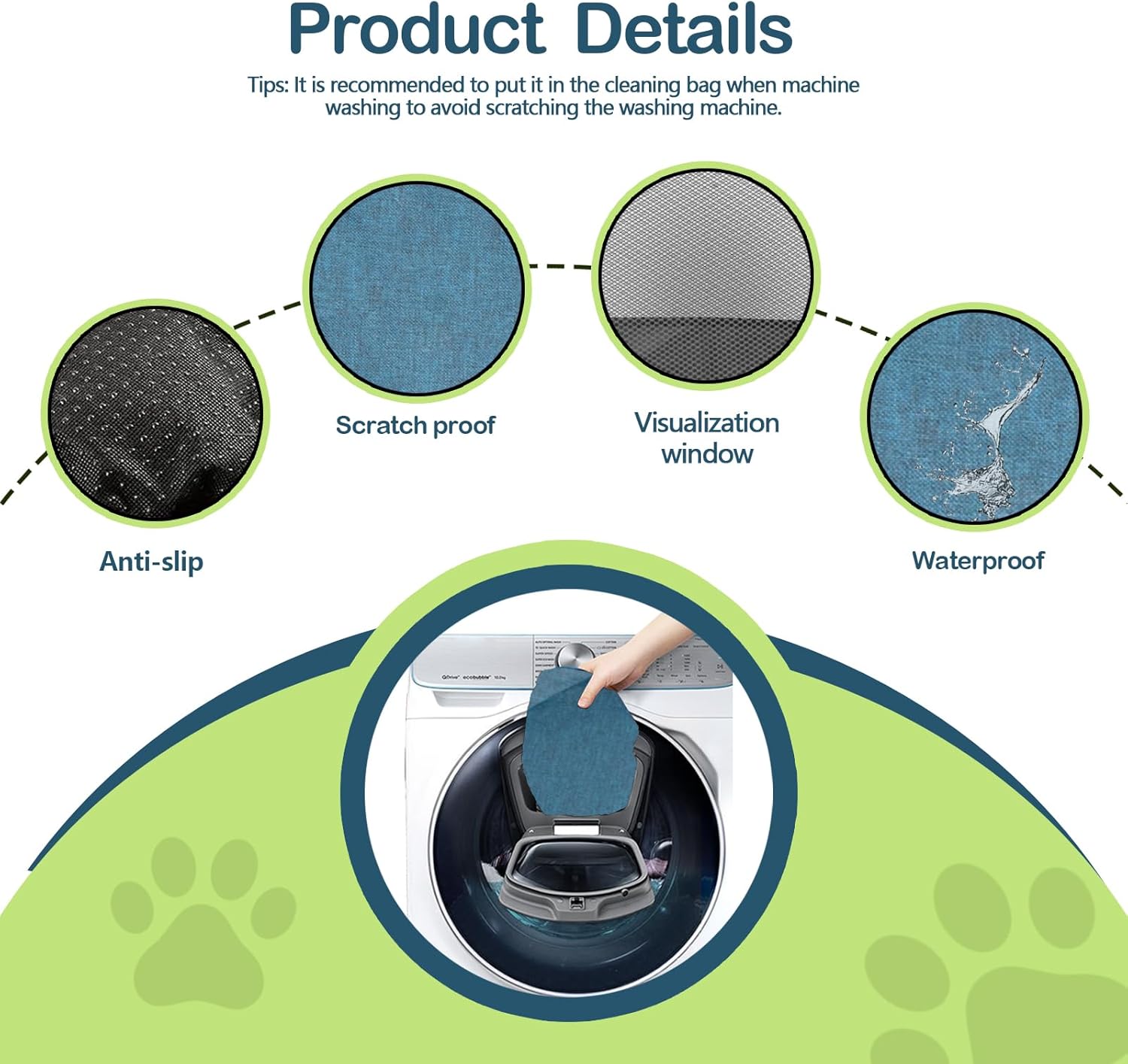 Navy Blue Large Outdoor Cat & Dog Tent - Waterproof, Washable, Indoor/Outdoor, Cave Nest Bed - Pet Explorer