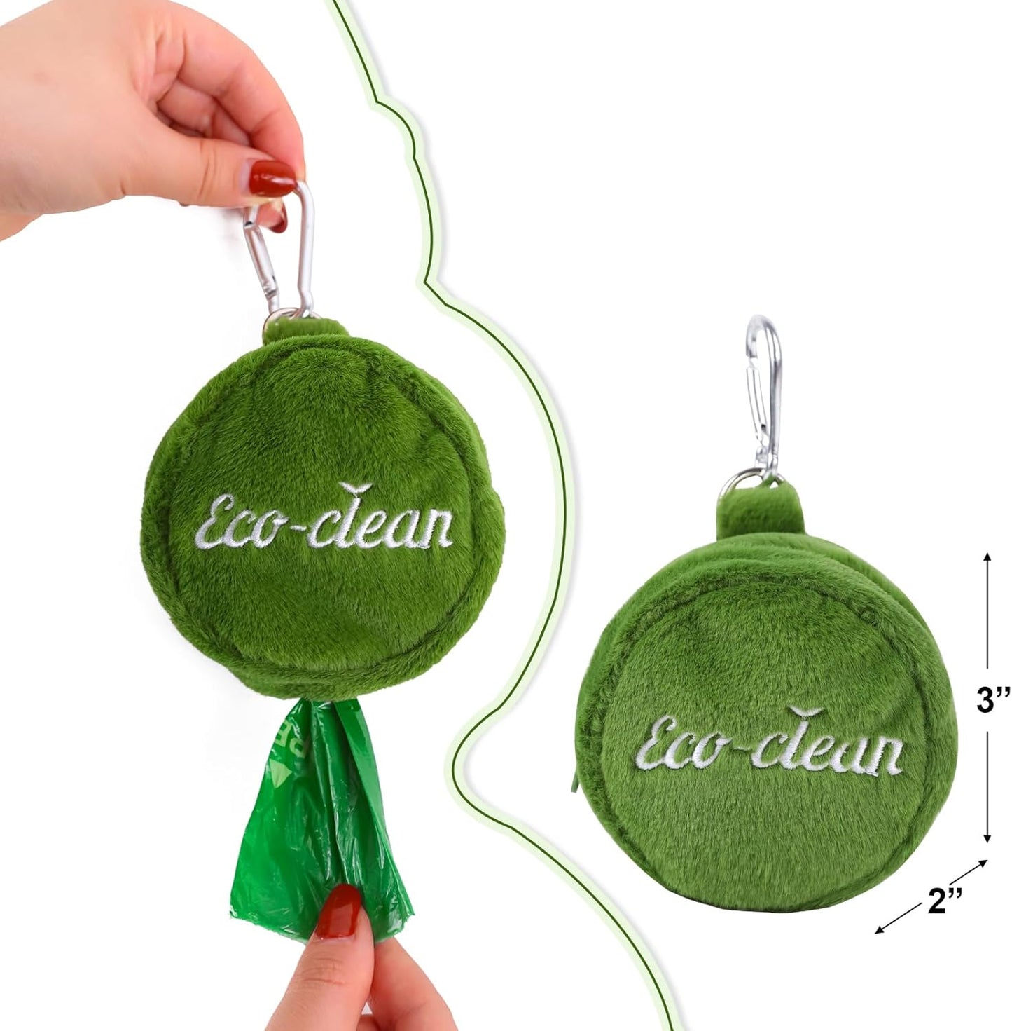 ECO-CLEAN Dog Poop Bags with 3 Bags Left Indicator - 360 Count Extra Thick and Leak Proof Pet Waste Bags with 1 dispenser, Unscented - Pet Explorer