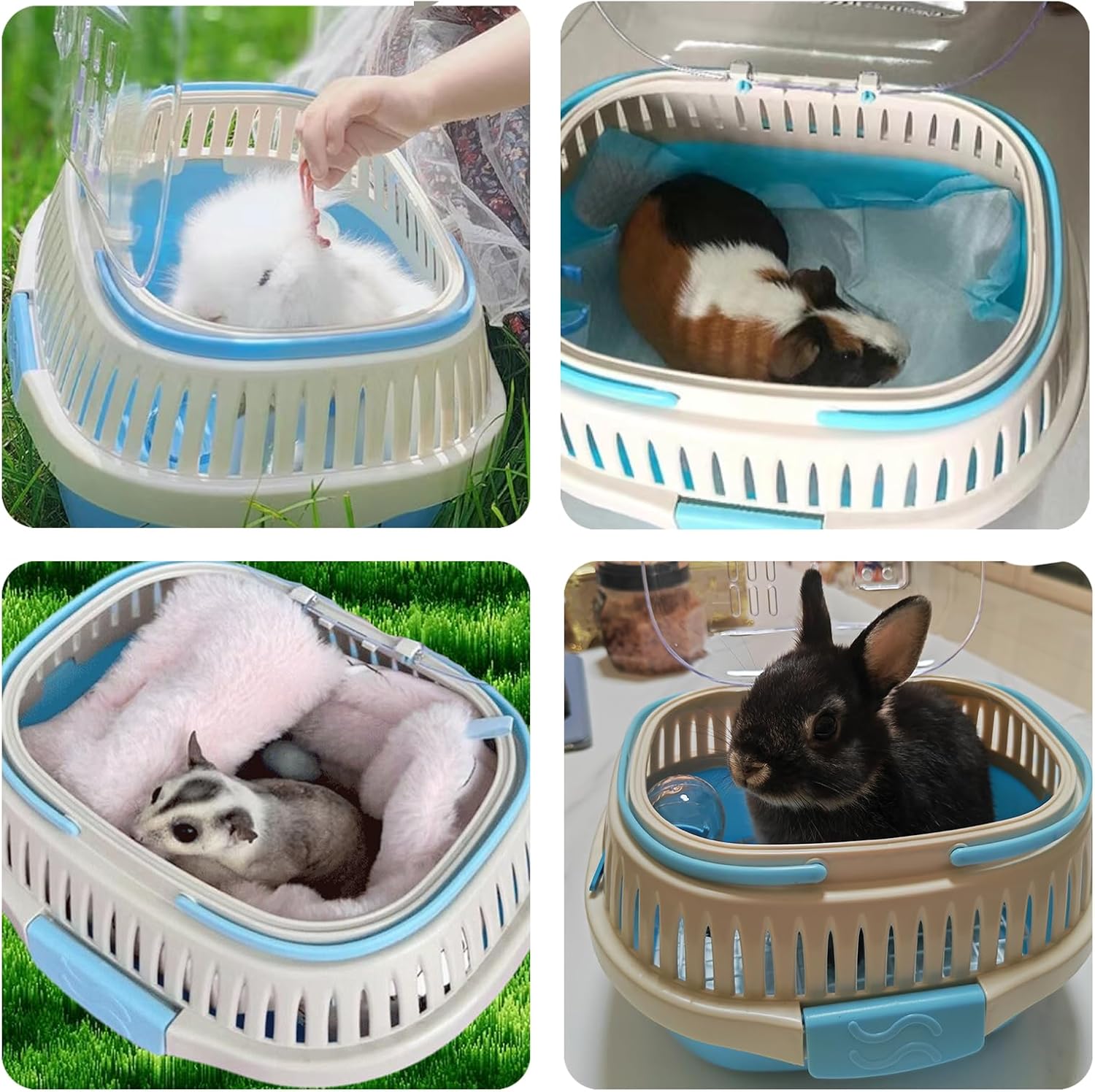 Hamster Carrier Guinea Pig Carrier 13 X 11 X 8 In Portable Hamster Travel Cage with Ventilation Holes Outdoor Small Animal Carrier for Rat Gerbils Rabbit Hedgehog Squirrel Mouse Sugar Glider - Pet Explorer