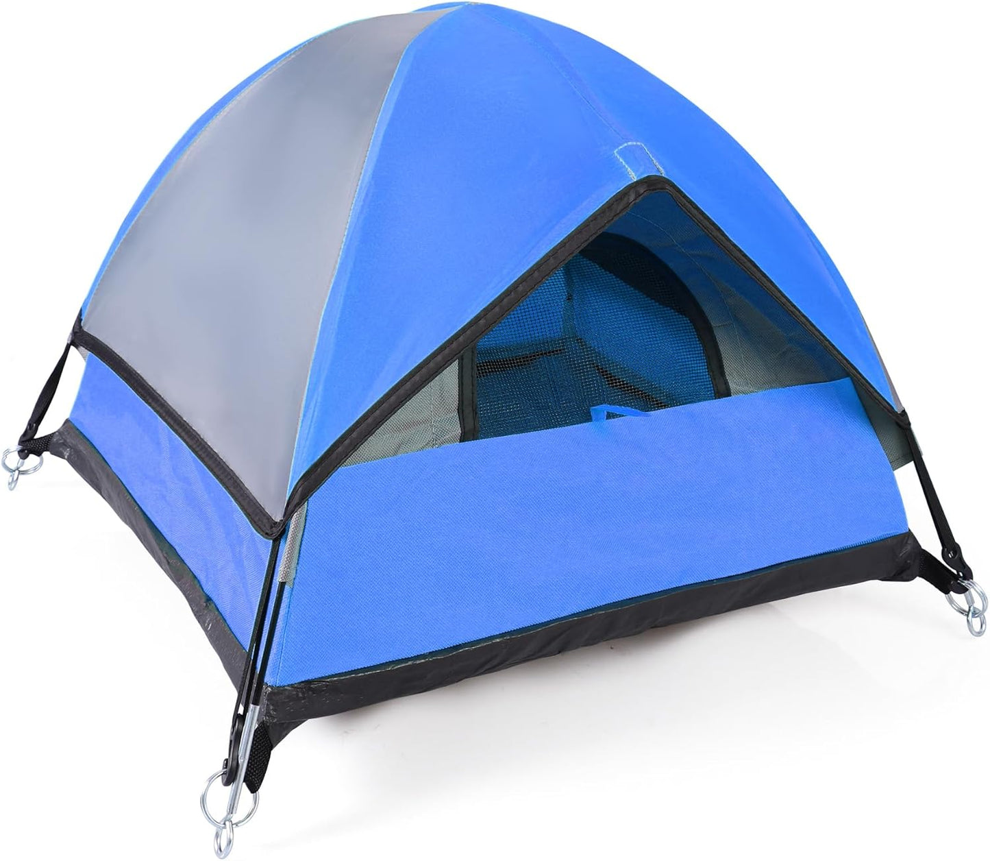 Cat Camping Tent, Cat Tent Bed, Pet Tent for Indoor Cat and Small Dog, Mini Tent (Blue, 21 x 21 x 14 Inches) - Pet Explorer