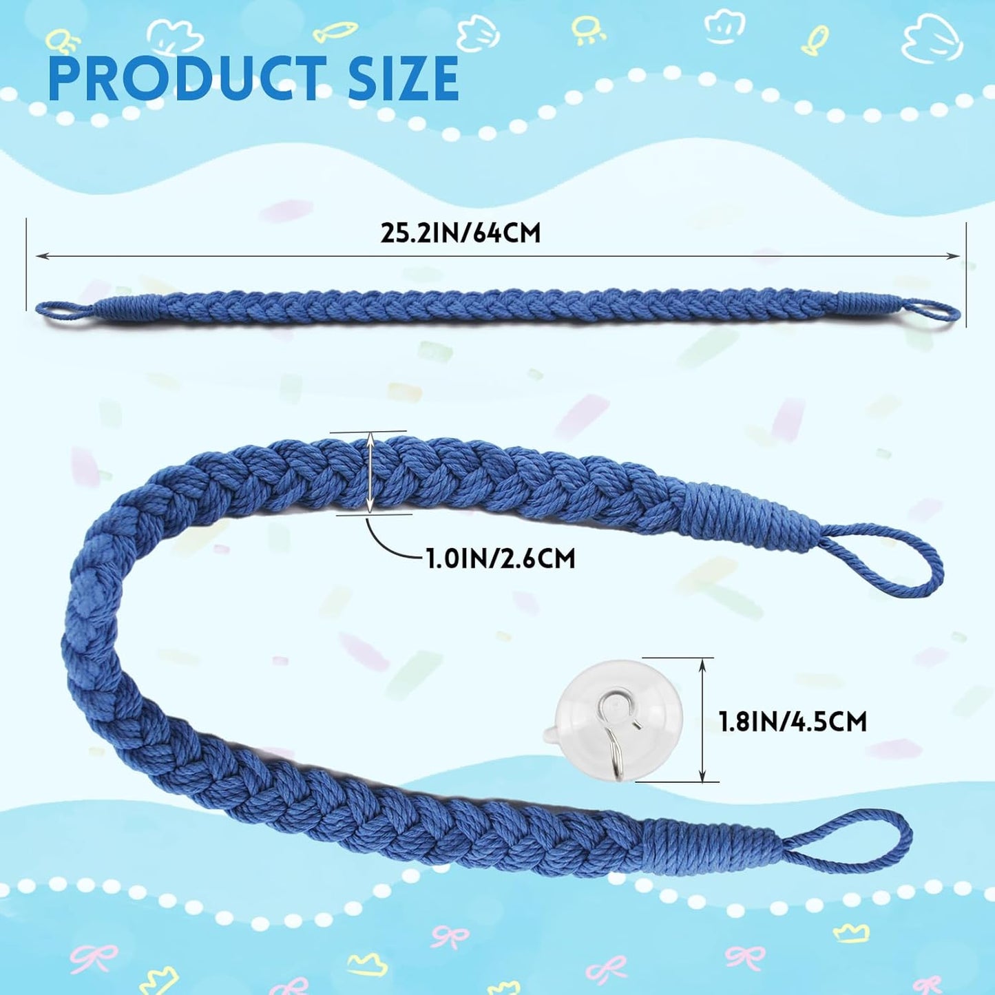2PCS Hermit Crab Climbing Toys,Hermit Crab Rope Ladder Decor Reptile Hanging Vines Toys Hermit Crab Supplies Reptiles Habitat Tank Terrarium Accessories for Lizard Leopard Gecko Tree Frog(Blue) - Pet Explorer
