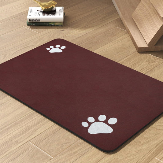 Pet Feeding Mat-Absorbent Dog Mat for Food and Water Bowl-No Stains Quick Dry Water Dispenser Mat-Dog Accessories Pet Supplies-Bowl for Messy Drinkers（RED,16"x24" - Pet Explorer