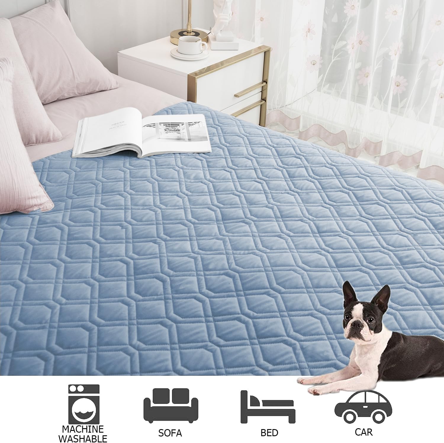 Ameritex Waterproof Dog Bed Cover Pet Blanket for Furniture Bed Couch Sofa Reversible - Pet Explorer