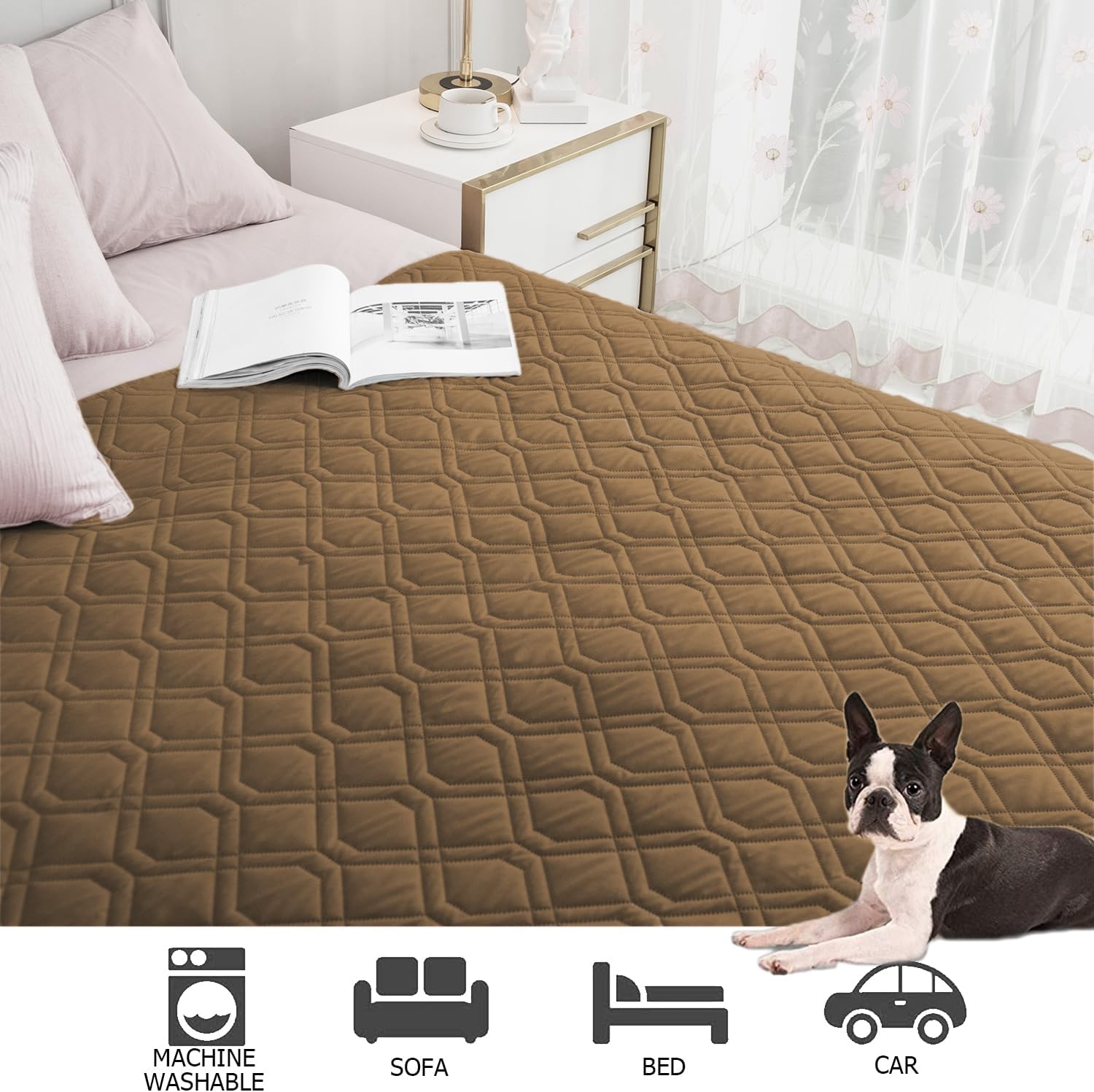 Ameritex Waterproof Dog Bed Cover Pet Blanket for Furniture Bed Couch Sofa Reversible - Pet Explorer
