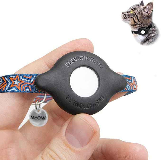 AirTag Cat Collar Mount - TagVault™ - The Secure & Compact AirTag Holder for Cats | Doesn't Dangle, for Small Dogs Too | Elevation Lab