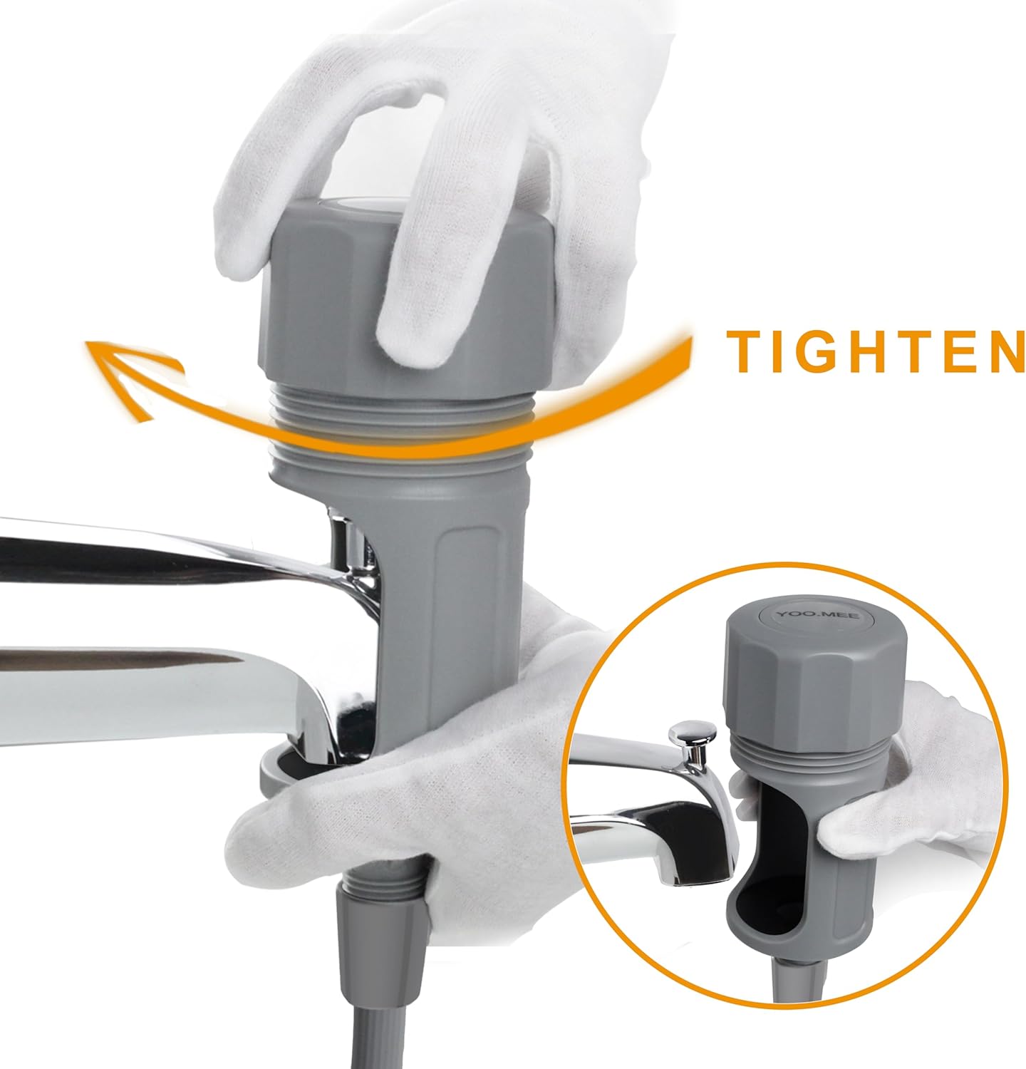 Pets Shower Attachment, Quick Connect on Tub Spout w/Front Diverter, Ideal for Washing Pets and Cleaning Tub, Portable and Convenience - Pet Explorer