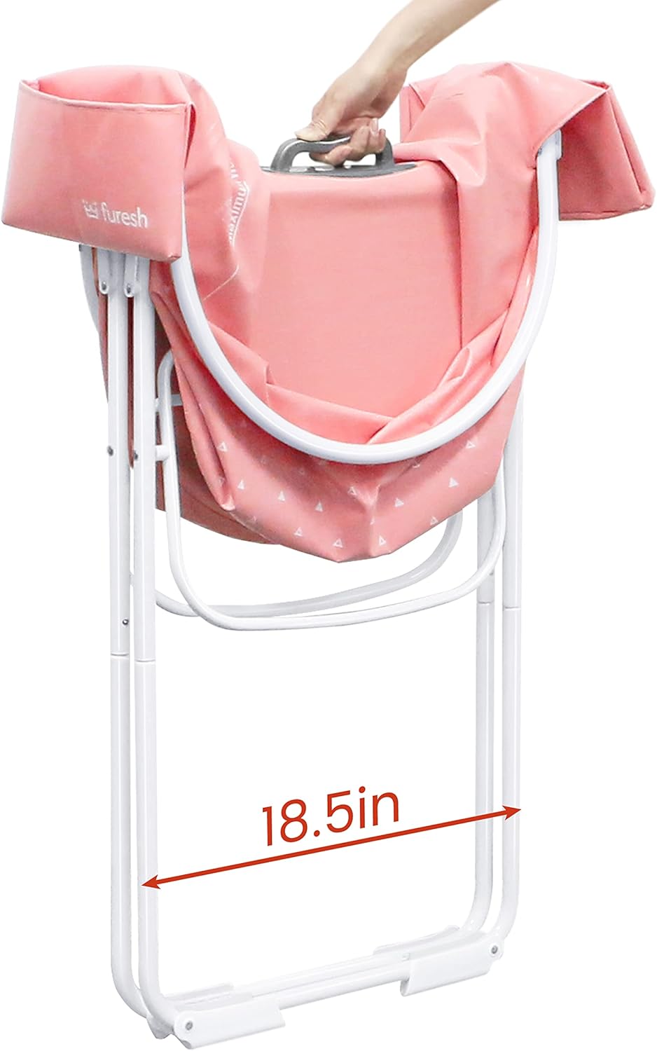 Little Dipper Dog Bath Tub and Wash Station for Bathing Shower and Grooming, Elevated Foldable and Portable, Indoor and Outdoor, for Small and Medium Size Dogs, Cats and Other Pet (Pink) - Pet Explorer