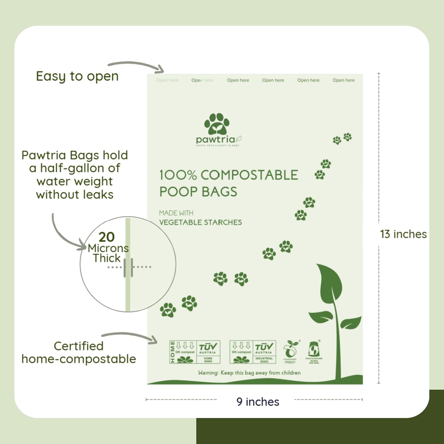 Pawtria Eco Duo Set: Home Compostable Dog Poop Bags (120) + Premium Silicone Dog Poop Bag Dispenser (3.25"H X 2.75"L), BPA-Free, Leak-Proof, Biodegradable, Zero Waste, Supports Rescue Dogs - Pet Explorer