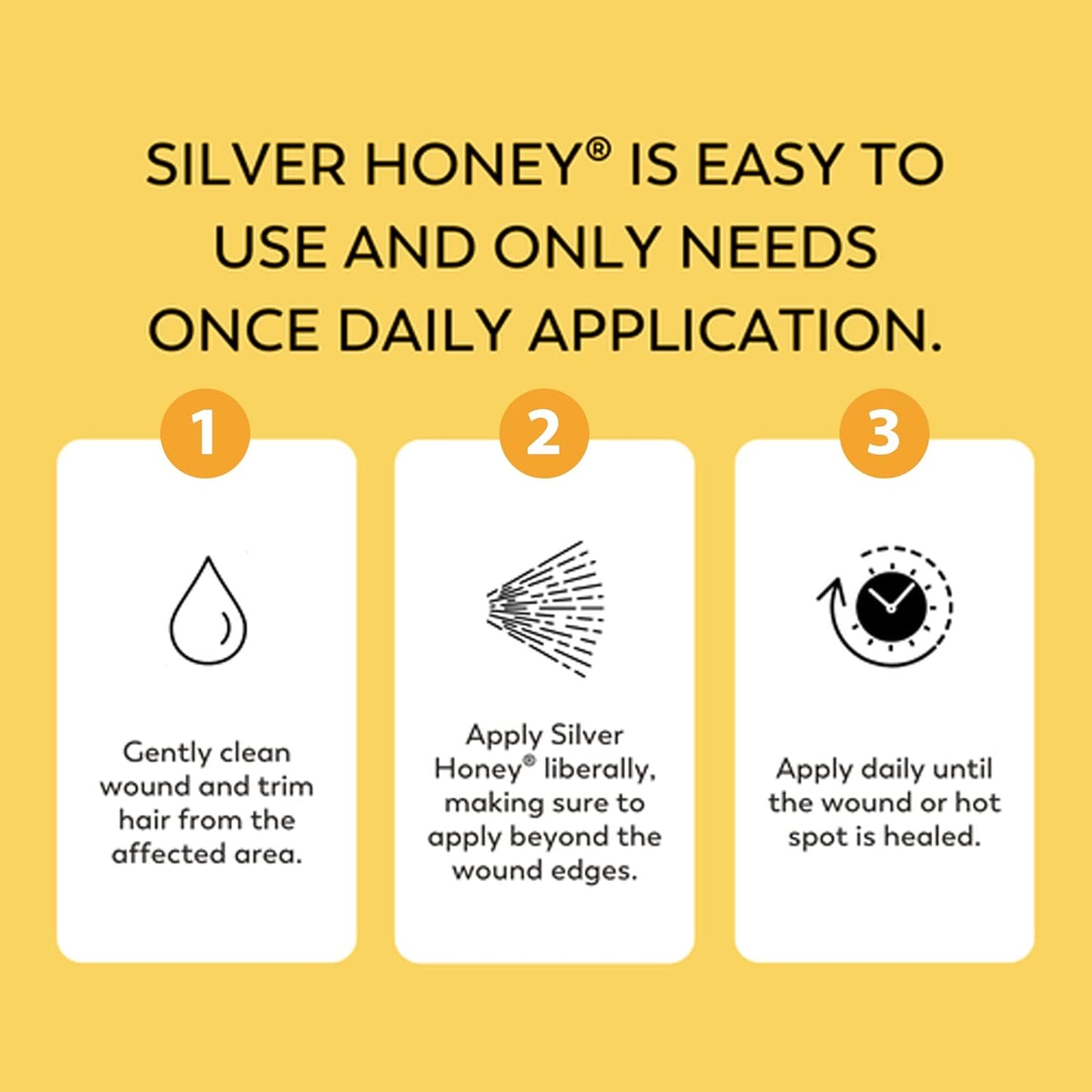 Absorbine Silver Honey Hot Spot & Wound Care Spray Gel 8oz Bottle, Manuka Honey & MicroSilver BG, Medicated for Dogs, Cats, Small Animals - Pet Explorer