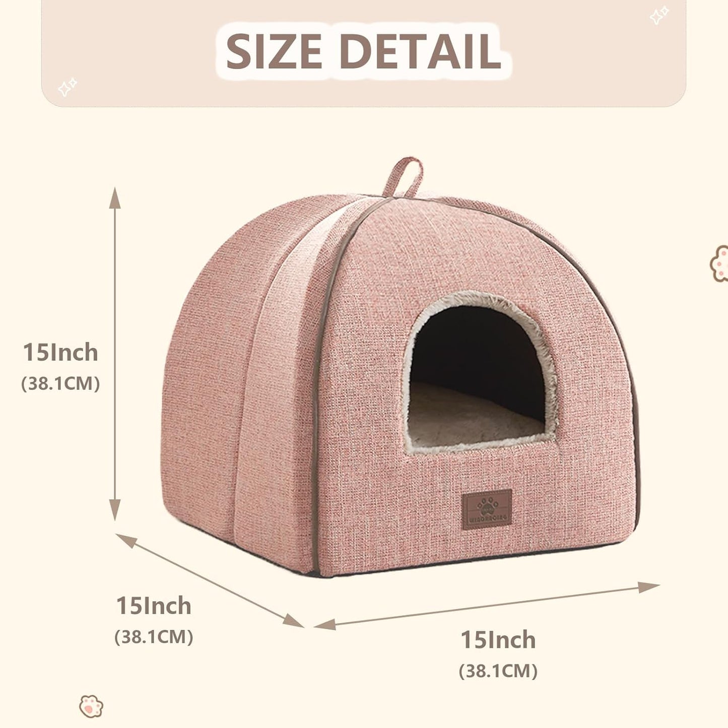 Cat Bed for Indoor Cats - Cats Cave Bed Cat House Cat Tent with Removable Washable Cushioned Pillow, Soft Kitten beds, & Furniture, for Small and Medium Pet Bed - Pet Explorer