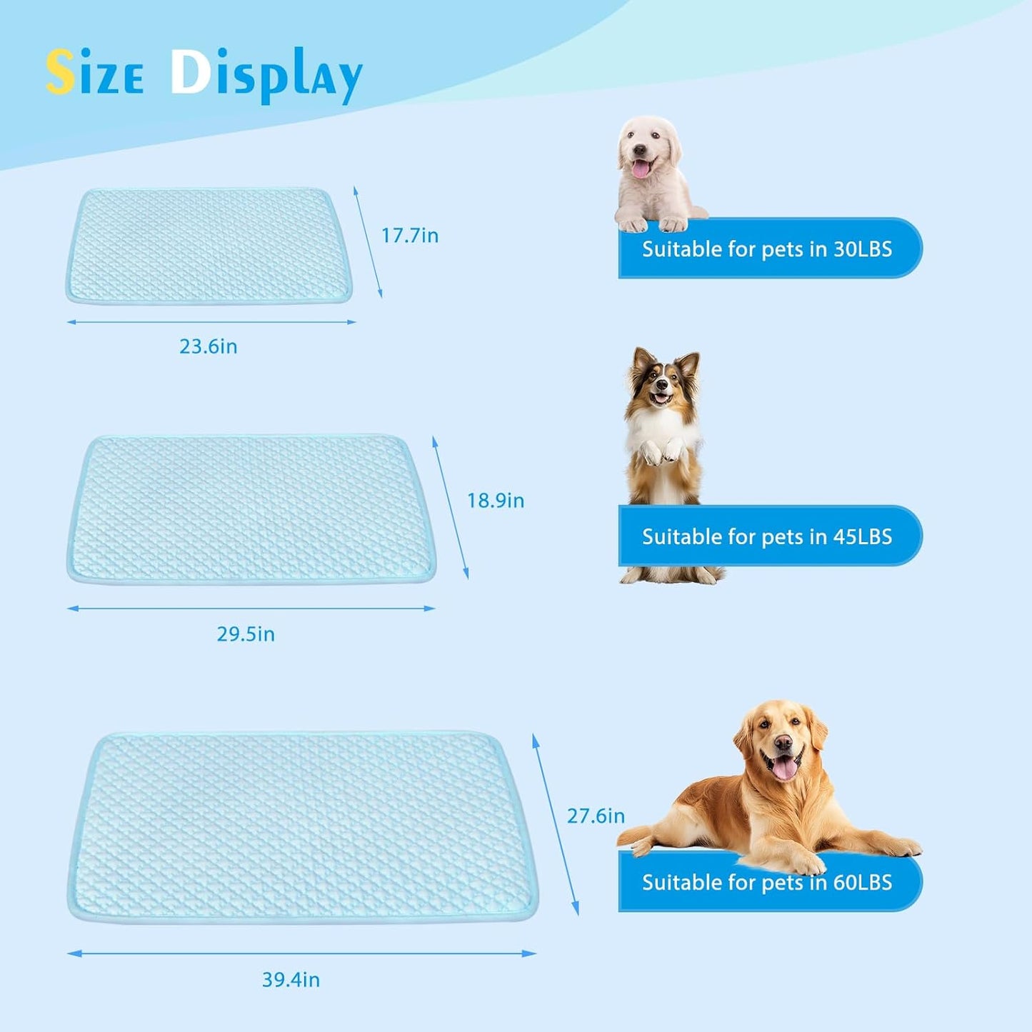 Pet Cooling Mat for Dogs & Cats - Washable Dog Cooling Mat Portable Pet Cool Pads Blanket for Indoor & Outdoor Car Seats - Pet Explorer