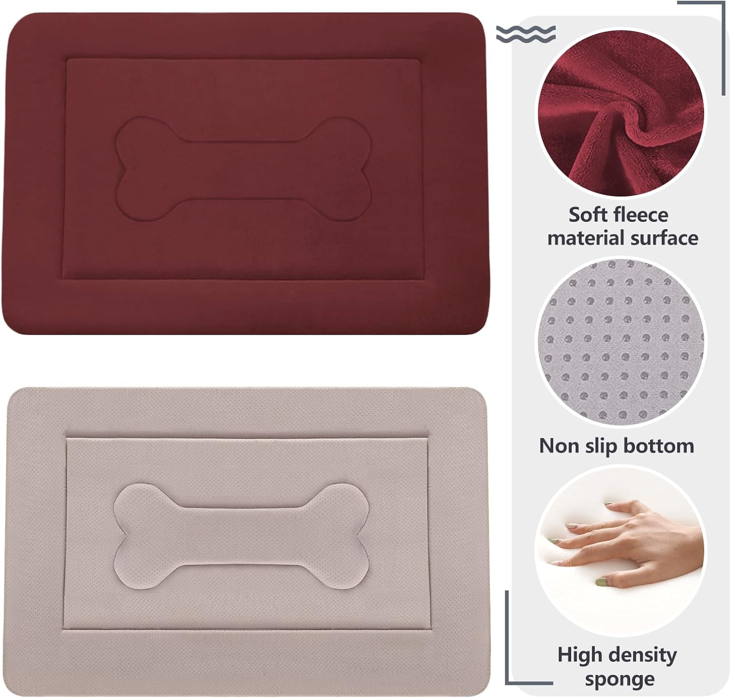 JoicyCo Extra Large Dog Bed Crate Mat 47 in Non-Slip Washable Soft Mattress Kennel Pads - Pet Explorer