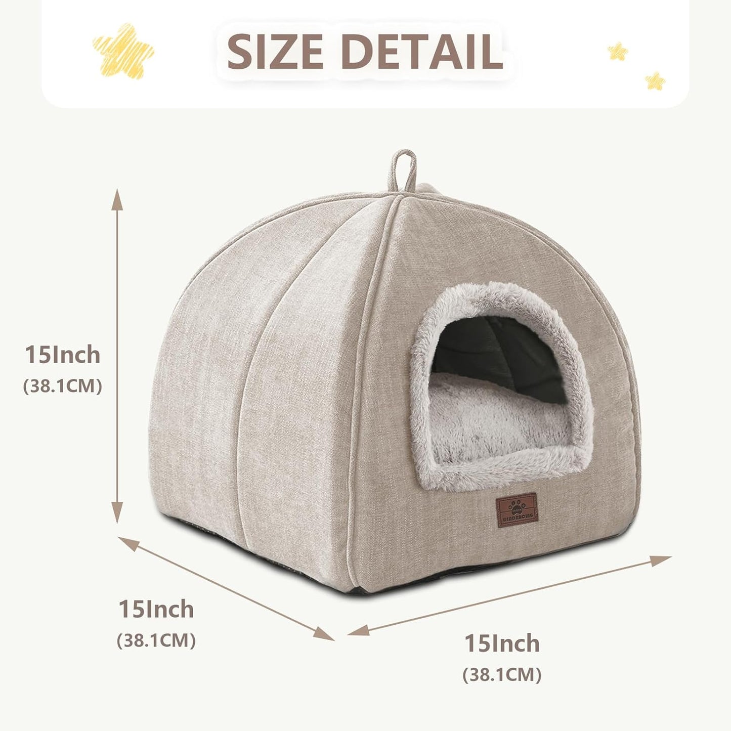 Cat Bed for Indoor Cats - Cat Cave Cat House Cats Tent with Removable Washable Cushioned Pillow, Soft and Self Kitten beds - Pet Explorer
