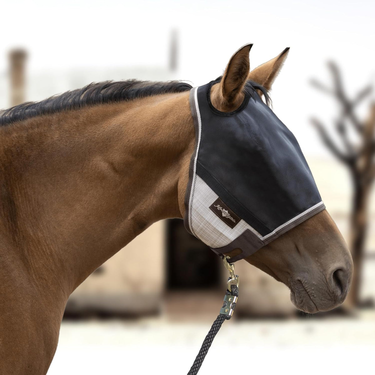 Kensington 90% UV Fly Mask CatchMask UViator - Without Ears & Forelock Freedom Web Trim Size: L-Avg Color: 500 - Desert Sand