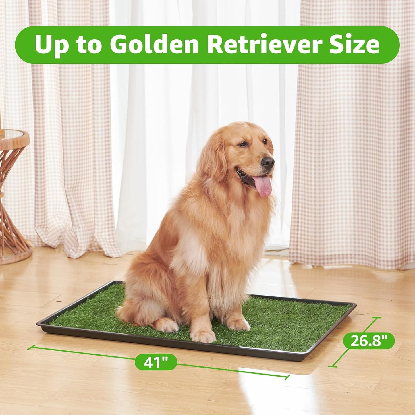 Dog Grass Large Potty Patch, Dog Litter Boxes Artificial Grass Bathroom Turf for Pet Training, Washable Puppy Pee Pad, Perfect Indoor/Outdoor Portable Potty Pet Loo - Pet Explorer