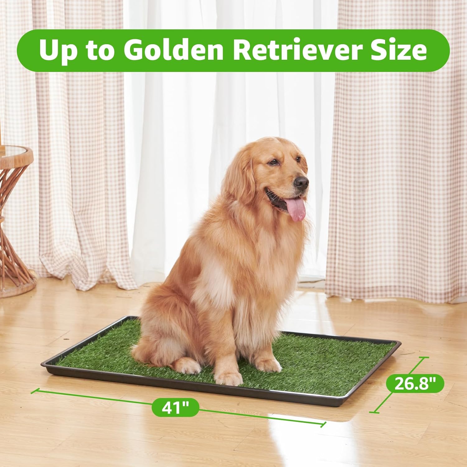 Dog Grass Large Potty Patch, Dog Litter Boxes Artificial Grass Bathroom Turf for Pet Training, Washable Puppy Pee Pad, Perfect Indoor/Outdoor Portable Potty Pet Loo - Pet Explorer
