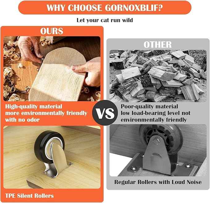 Cat Exercise Wheel for Indoor Cats - Cat Treadmill Wheel with Detachable Carpeted Runway - Natural Solid Wood Sturdy Running Wheel for Running/Walking/Training - Suitable for Most Cats, 36"