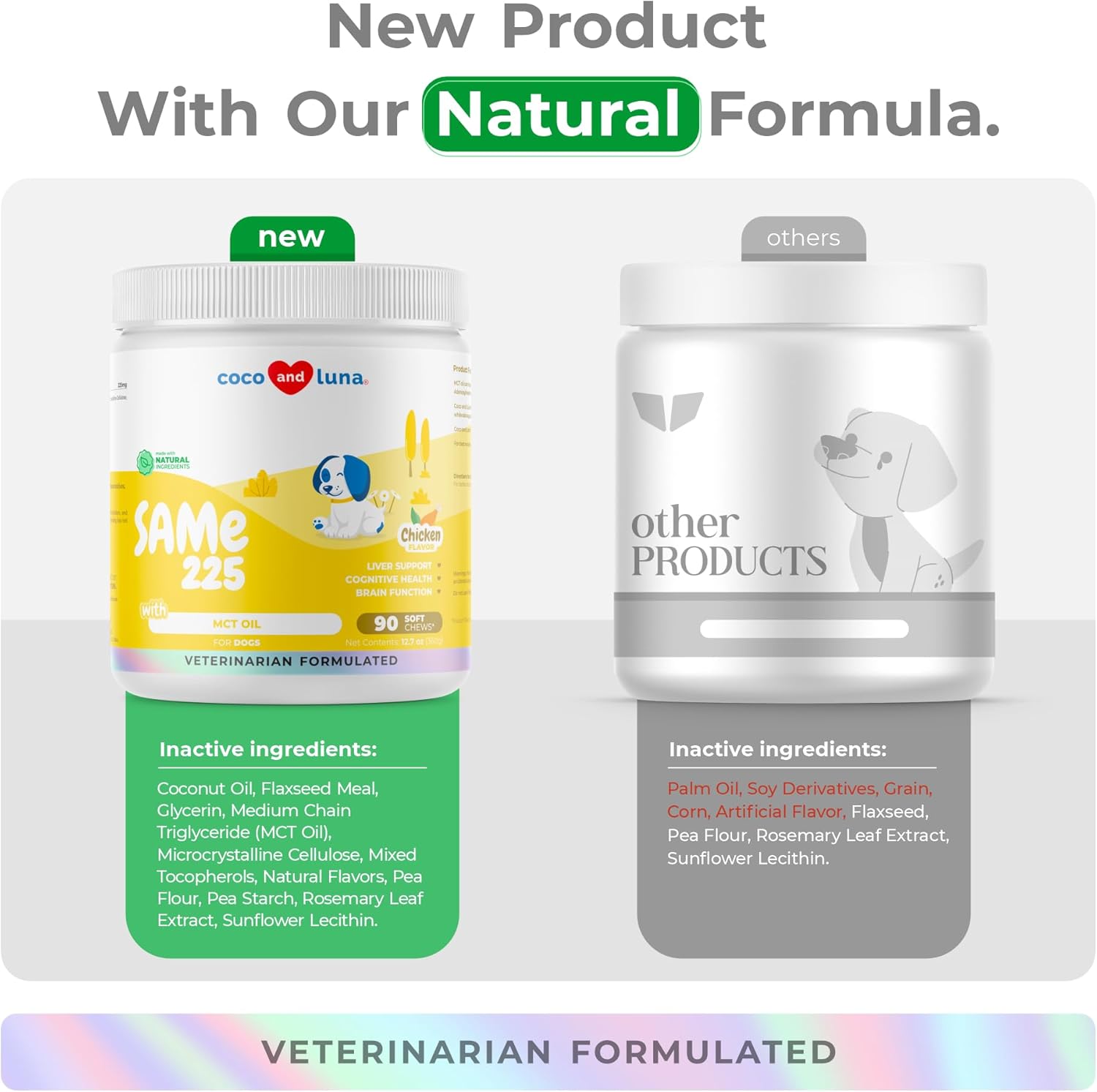 Same for Dogs - 90 Soft Chews - S-Adenosyl-L-Methionine - with MCT Oil for Better Absorption - Promotes Brain Health, Liver Support, and Cognitive Function - Pet Explorer