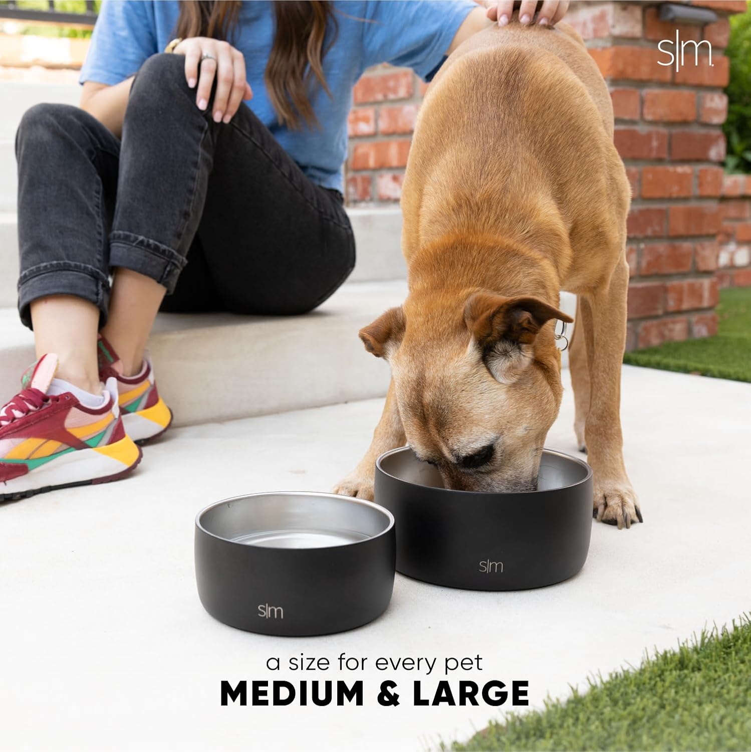 Simple Modern Stainless Steel Pet Water Bowl for Dogs & Cats | Reusable Insulated Stainless Steel Food Bowls for Dog Cat | No Tip No Slip BPA Free | Bentley Collection | Large (64oz) | Blush - Pet Explorer