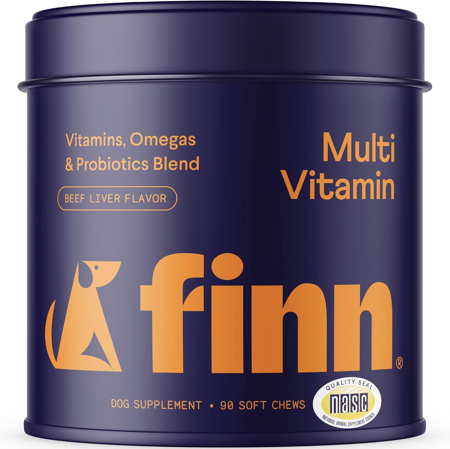 Finn All-in-1 Multivitamin for Dogs - Daily Multi with Probiotics, Omegas & Nutrients to Support Everyday Wellness - 90 Soft Chews - Pet Explorer