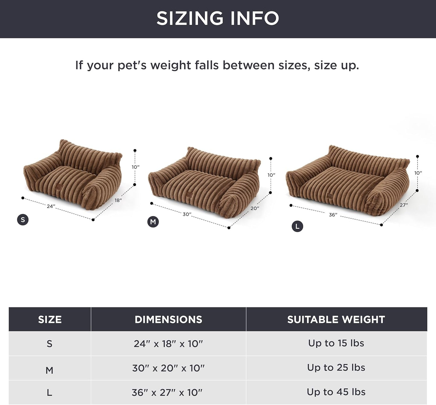 Bedsure Cute Cat Couch for Pets - Fluffy Small Dog Sofa with Premium Soft Corduroy Fleece, Pet Sofa with Removable Washable Cover, Supportive Dog Couch Bed for Small Medium Dogs, 30inch, Copper Brown - Pet Explorer