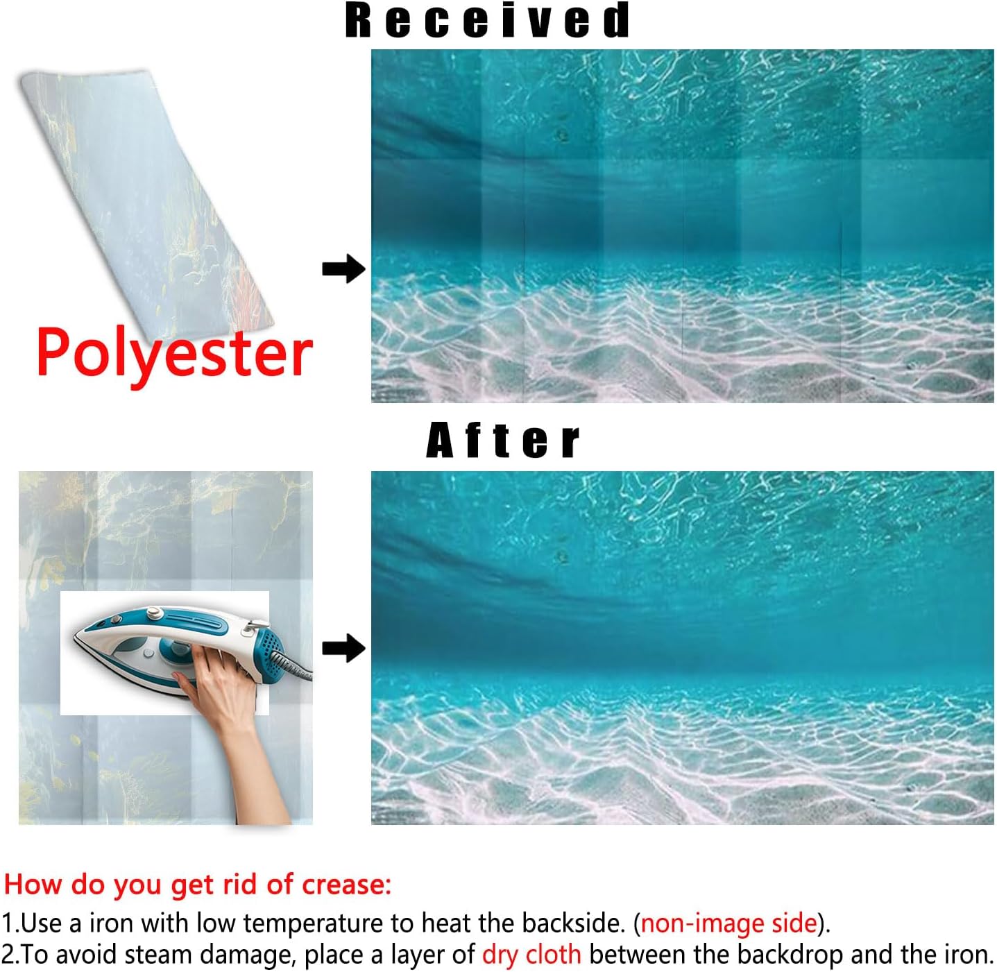48X20IN Natural Undersea Aquarium Background, Undersea Beach Fish Tank Background, with 8 EVA Double-Sided Tape - Pet Explorer