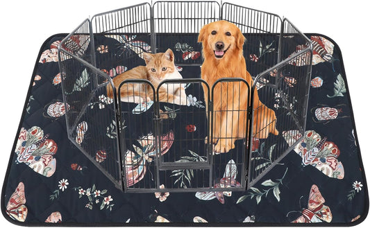 IEUUMLER Washable Pee Pads for Dogs, 1 Pack Insect Pattern Reusable Waterproof Puppy Potty Pads, Non-Slip Absorbent Pet Training Pads for Playpen Crate Bed EU014 - Pet Explorer