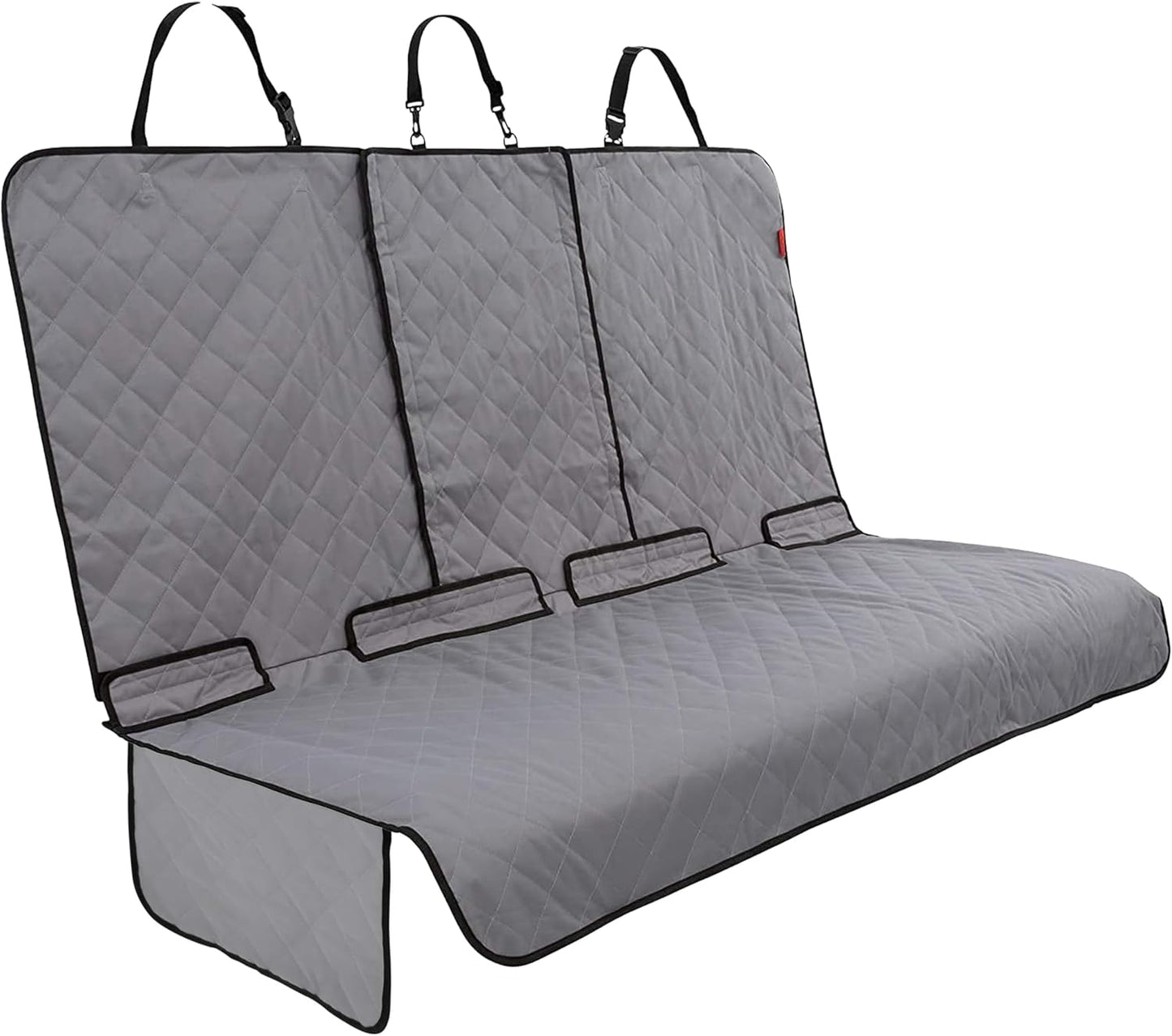 Lusso Gear Dog Car Seat Cover for Back Seat - 100% Waterproof - Full Protection from Mud, Scratches, Shedding - Non-Slip Cover Stays in Place, Fits Car, Truck, SUV (Gray) - Pet Explorer