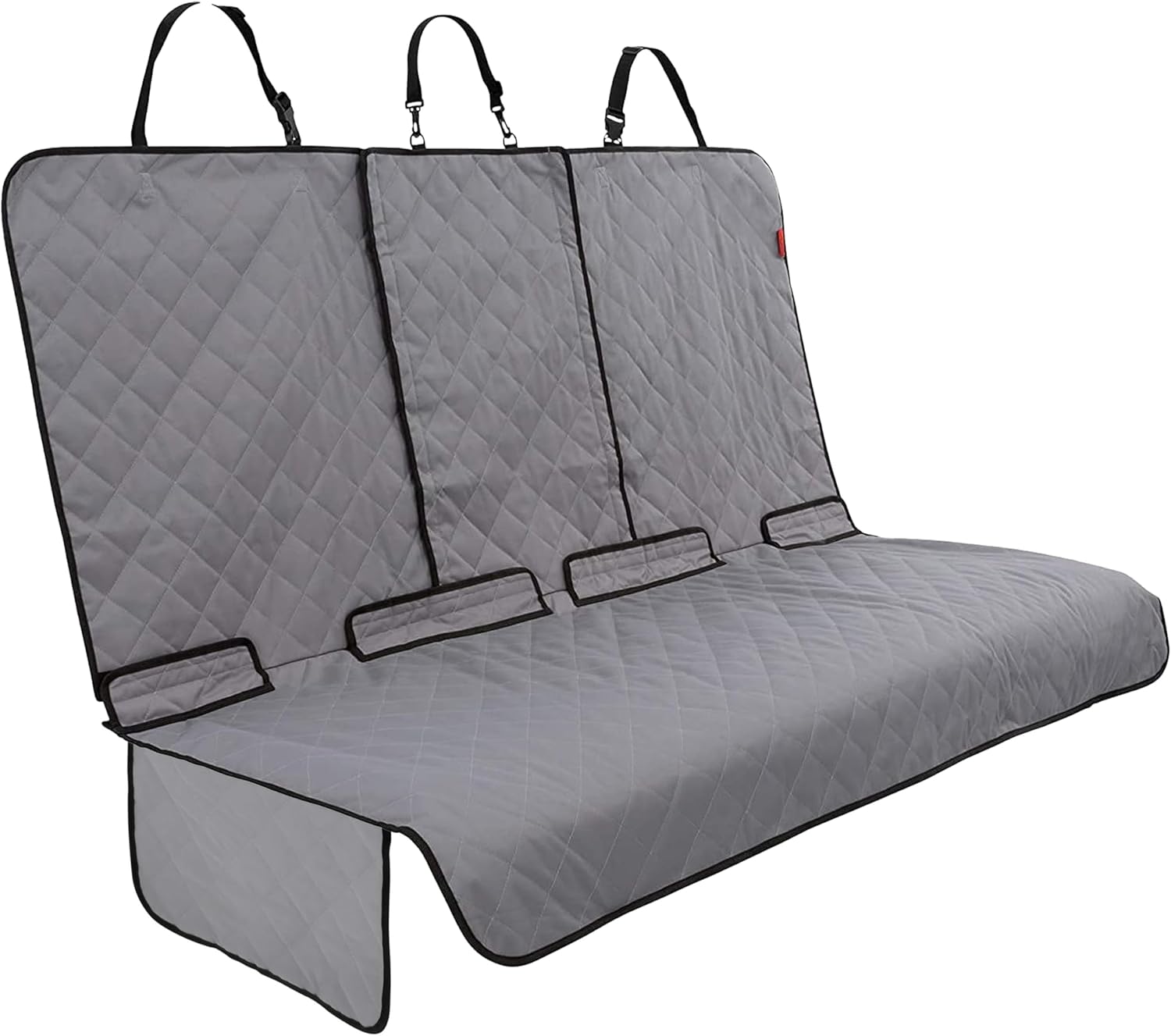 Lusso Gear Dog Car Seat Cover for Back Seat - 100% Waterproof - Full Protection from Mud, Scratches, Shedding - Non-Slip Cover Stays in Place, Fits Car, Truck, SUV (Gray) - Pet Explorer