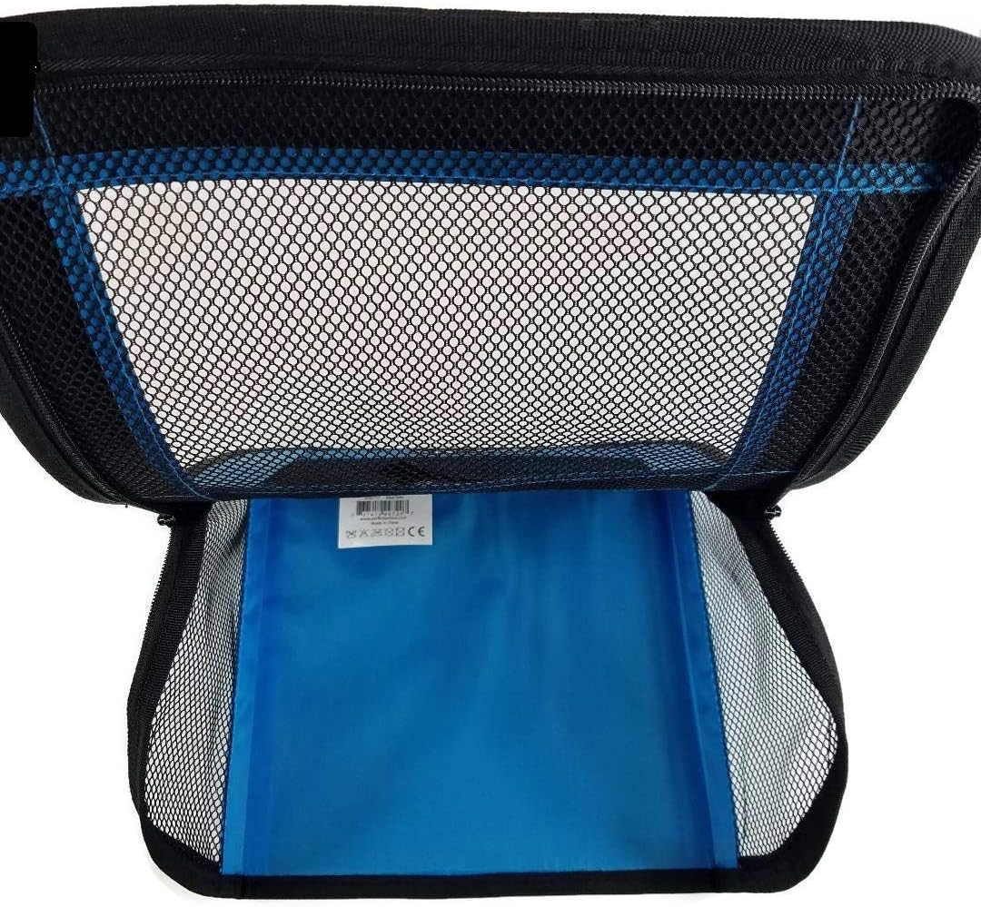 Tote for Lifelike Stuffed Interactive Pet Dogs and Cats, Nylon and Mesh Carrier for Pet Animals,Zippered Carrying Case Accessory-Blue - Pet Explorer