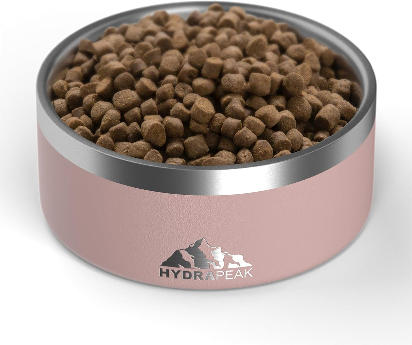 Hydrapeak Dog Bowl; Non Slip Stainless Steel; Water and Food Dish; Large Sized and Small Dogs; 32oz 64oz; Multiple Sizes; 4 Cup | Rosewood - Pet Explorer