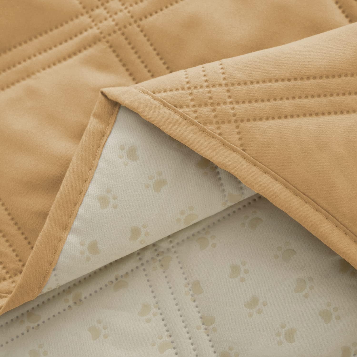Ameritex Waterproof Dog Bed Cover Pet Blanket with Anti-Slip Back for Furniture Bed Couch Sofa (40x50 Inch (Pack of 1), Sand) - Pet Explorer